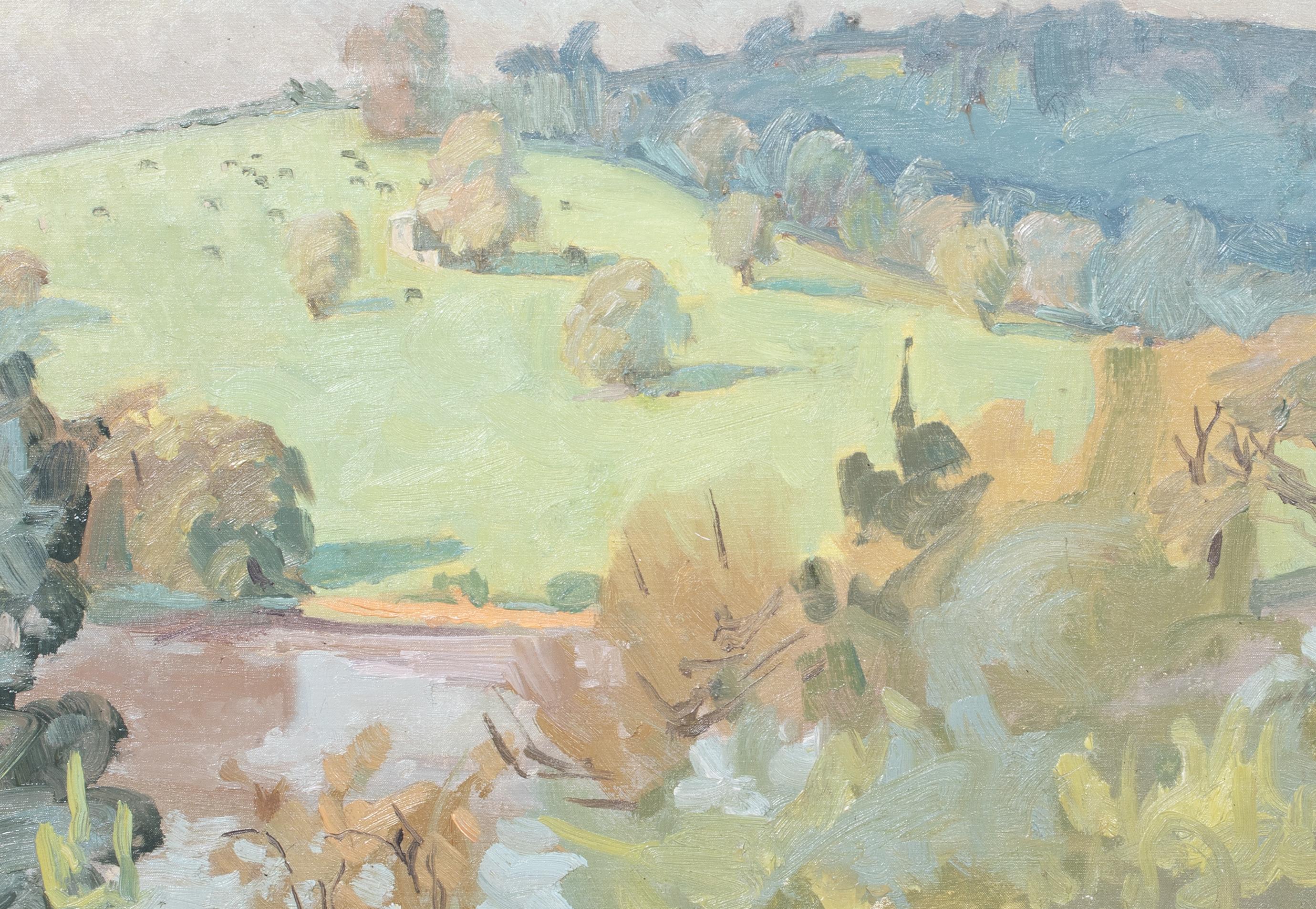 Vue d'Ipswich, Massachusetts, vers 1900  par ARTHUR WESLEY DOW (1857-1922) en vente 1