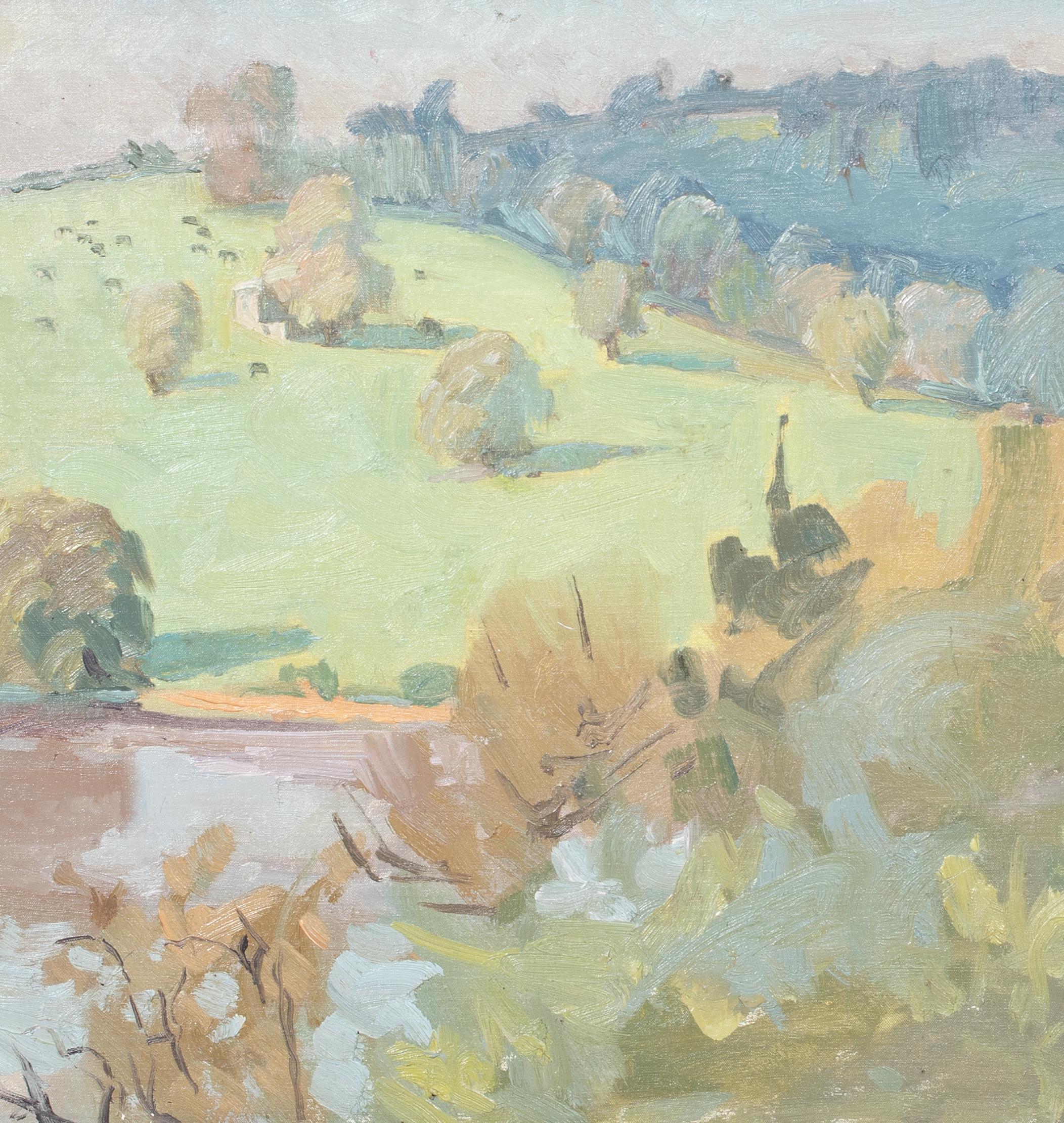 Vue d'Ipswich, Massachusetts, vers 1900  par ARTHUR WESLEY DOW (1857-1922) en vente 3