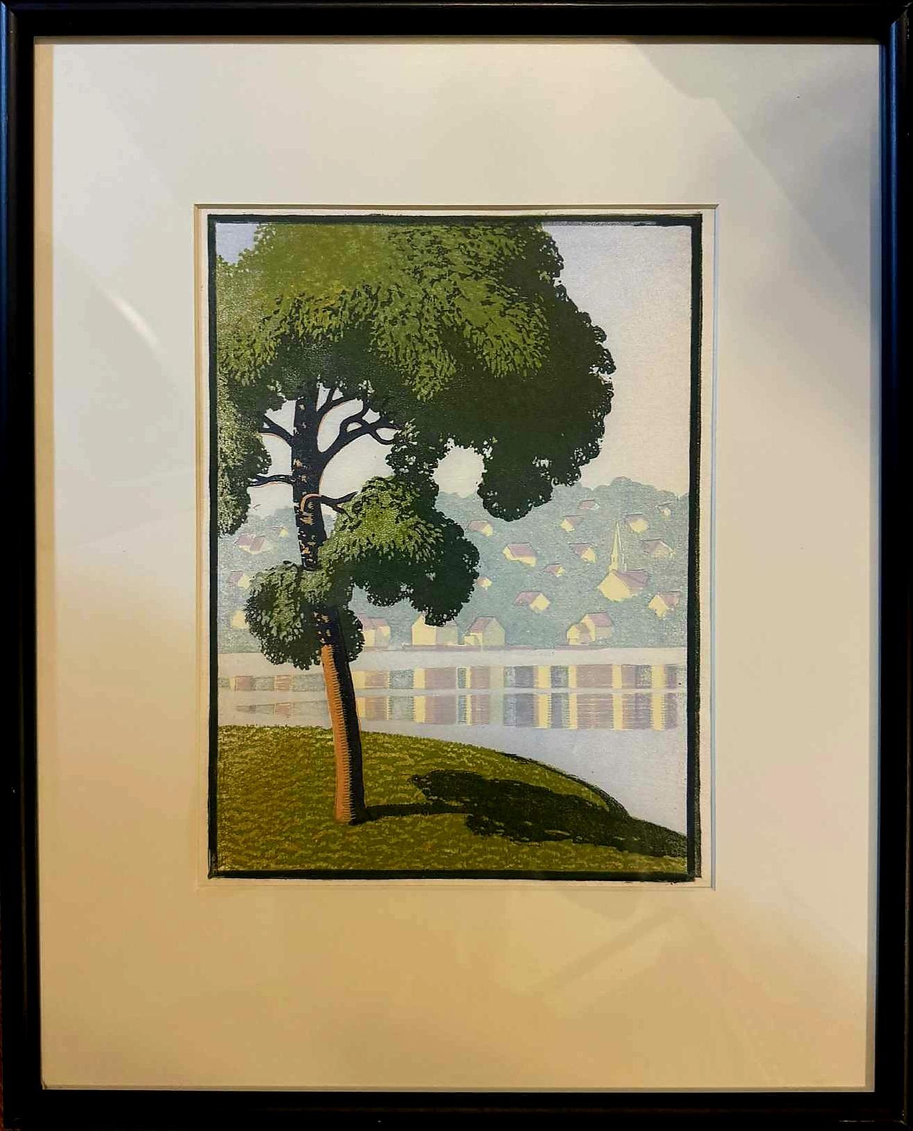 Massachusetts-Hafen – Print von Arthur Wesley Dow