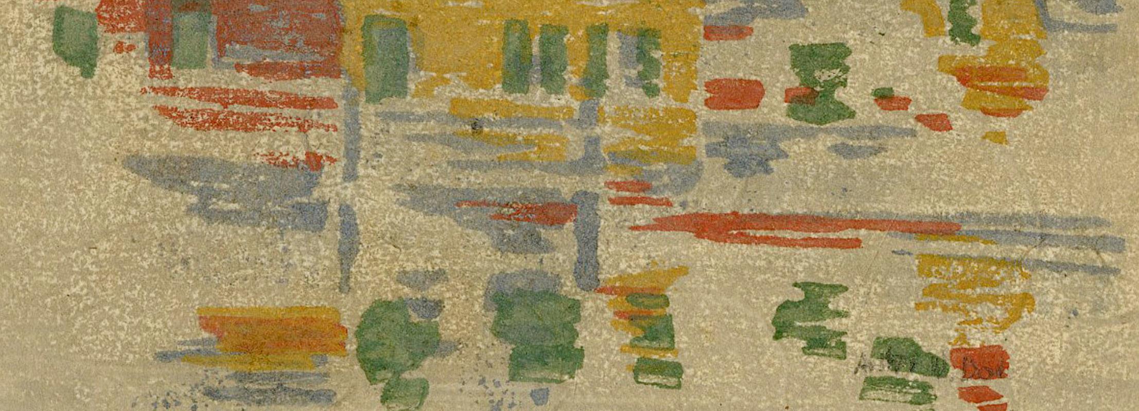Reflejos del río - Landscape Print Marrón de Arthur Wesley Dow