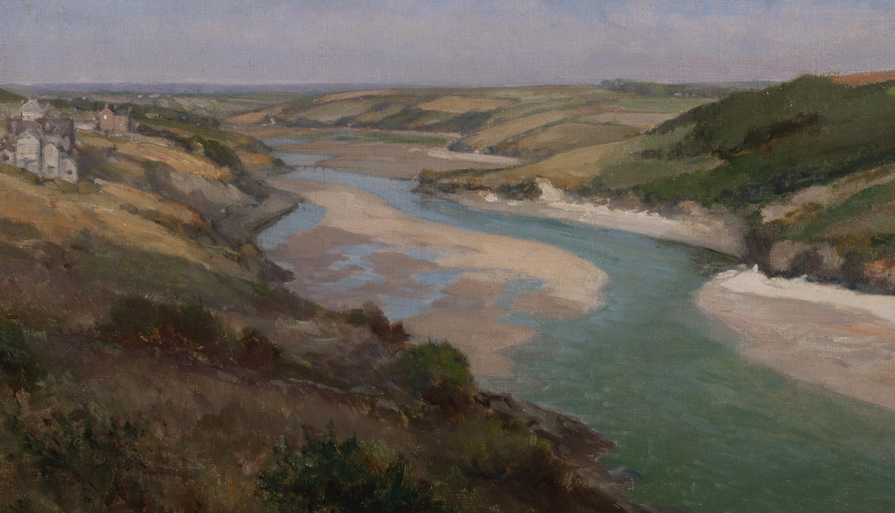 The Gannel Estuary Crantock, circa 1900  by Arthur Wilde PARSONS (1854-1931)  For Sale 2