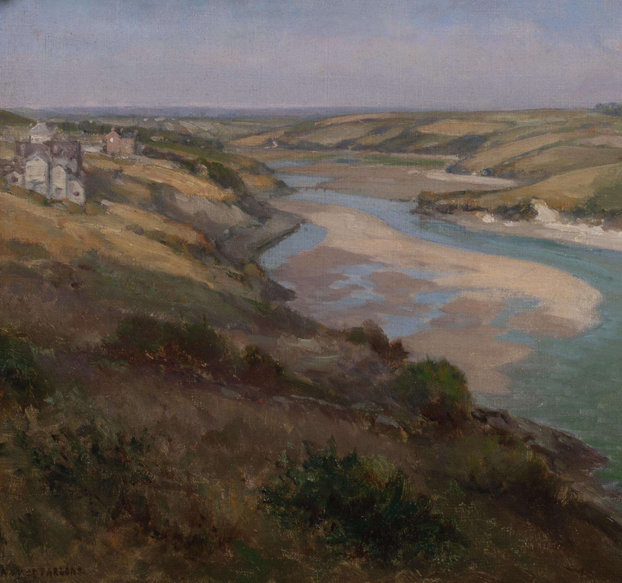 The Gannel Estuary Crantock, circa 1900  by Arthur Wilde PARSONS (1854-1931)  For Sale 3