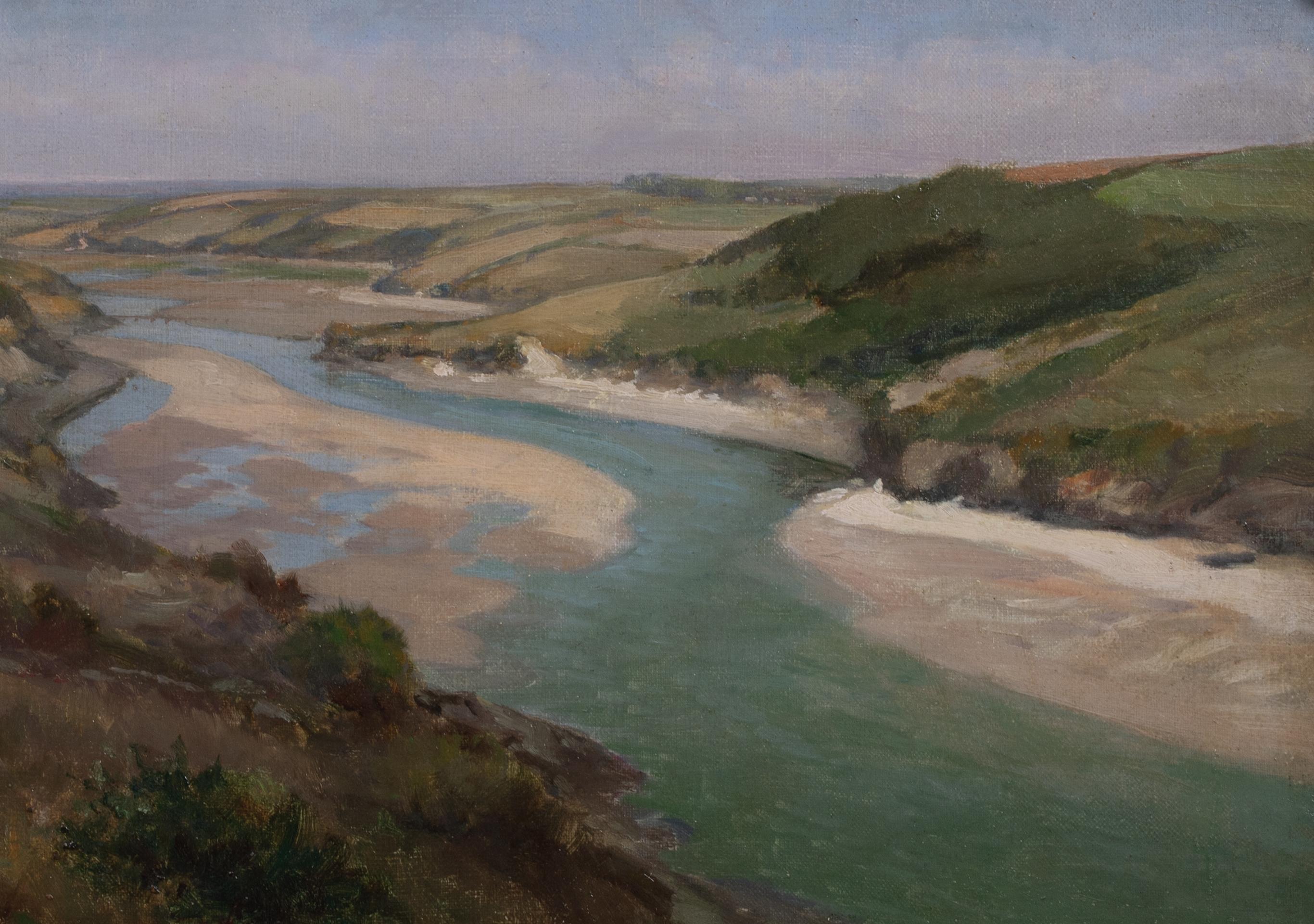 The Gannel Estuary Crantock, circa 1900  by Arthur Wilde PARSONS (1854-1931)  For Sale 6