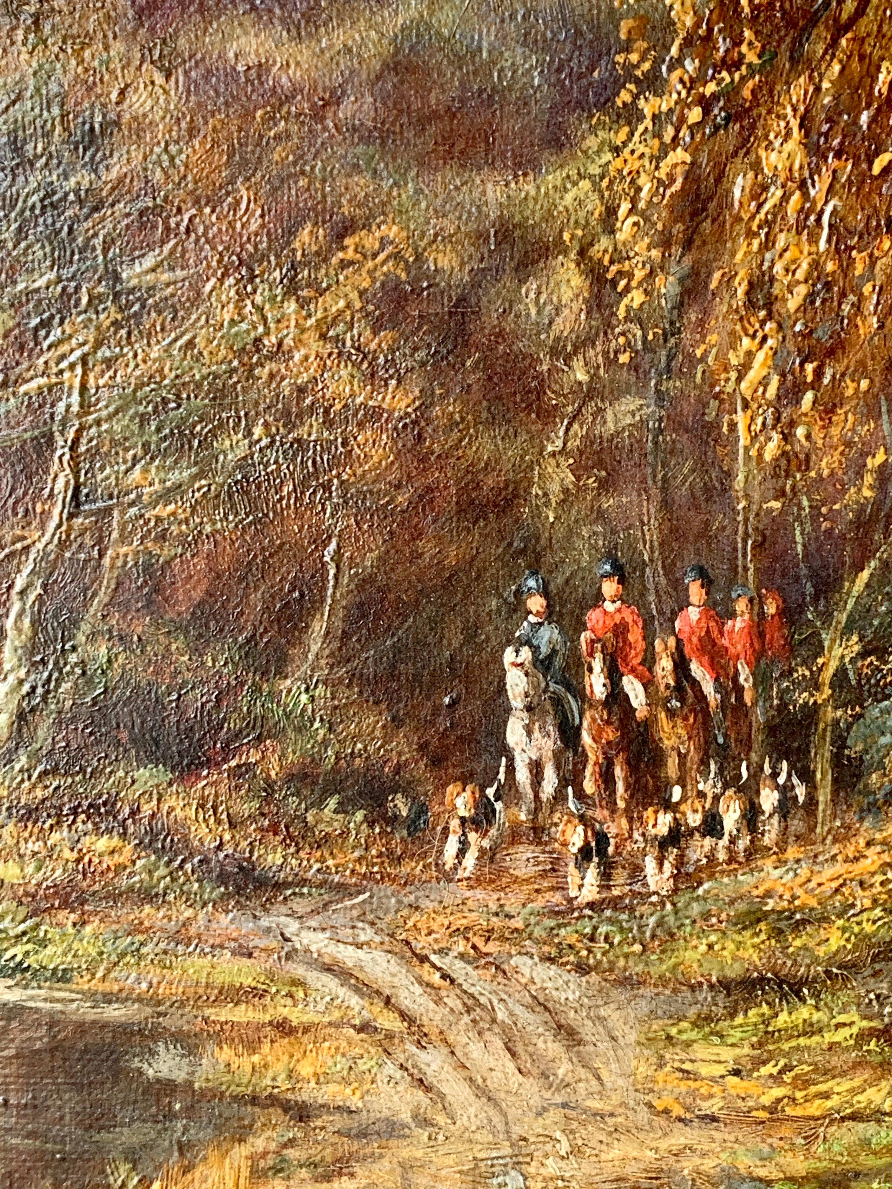 Arthur Willett Britisch 1868 -1951. Willett war ein renommierter Landschaftsmaler, der sich in Brighton niederließ, aber seine Gemälde der britischen Landschaft und der ländlichen Aktivitäten sind sehr begehrt. Er stellte mindestens 7 Mal in der