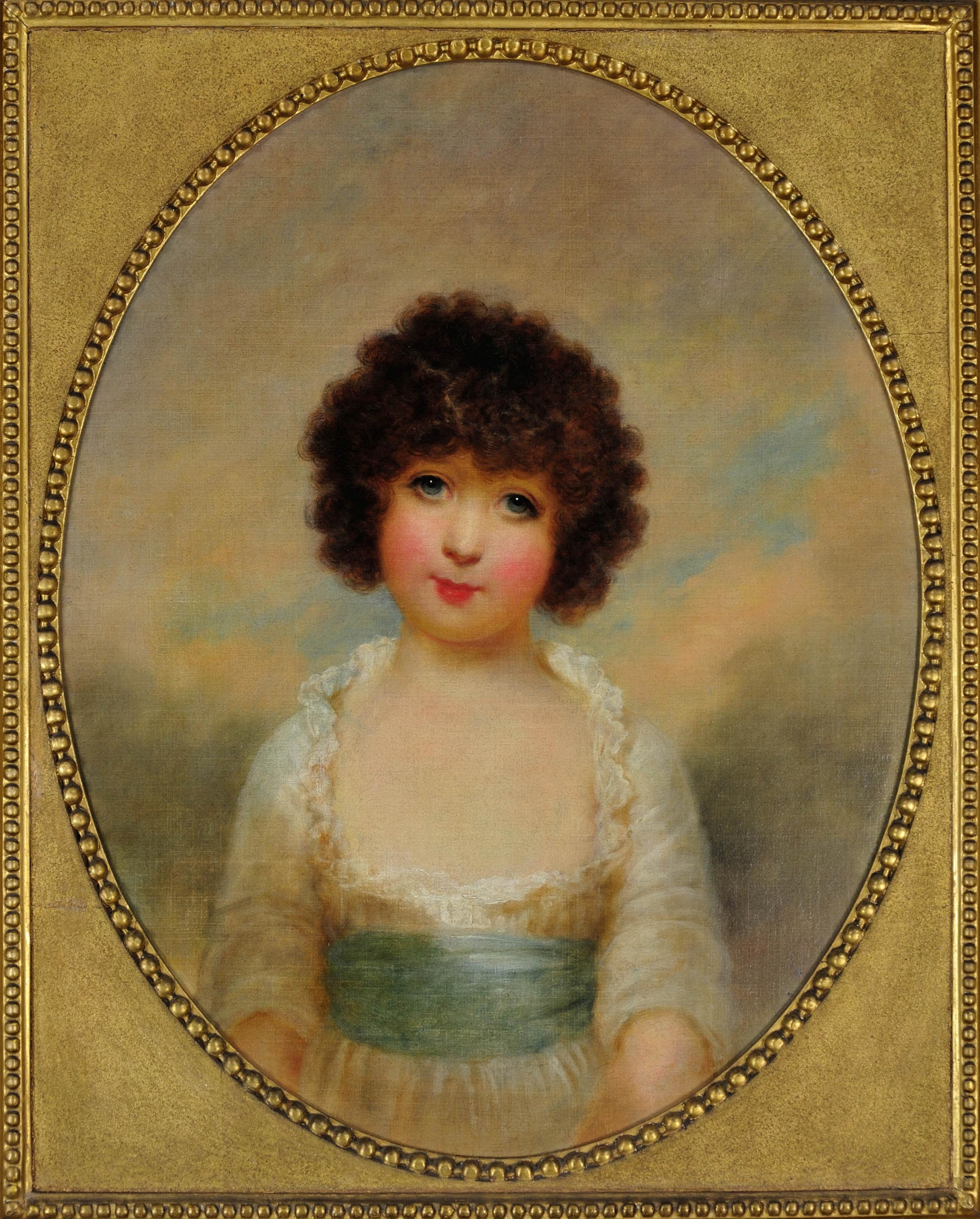 Charlotte Shore, fille du 1er Lord Teignmouth. Portrait en Inde de 1792 à 1795. - Painting de Arthur William Devis