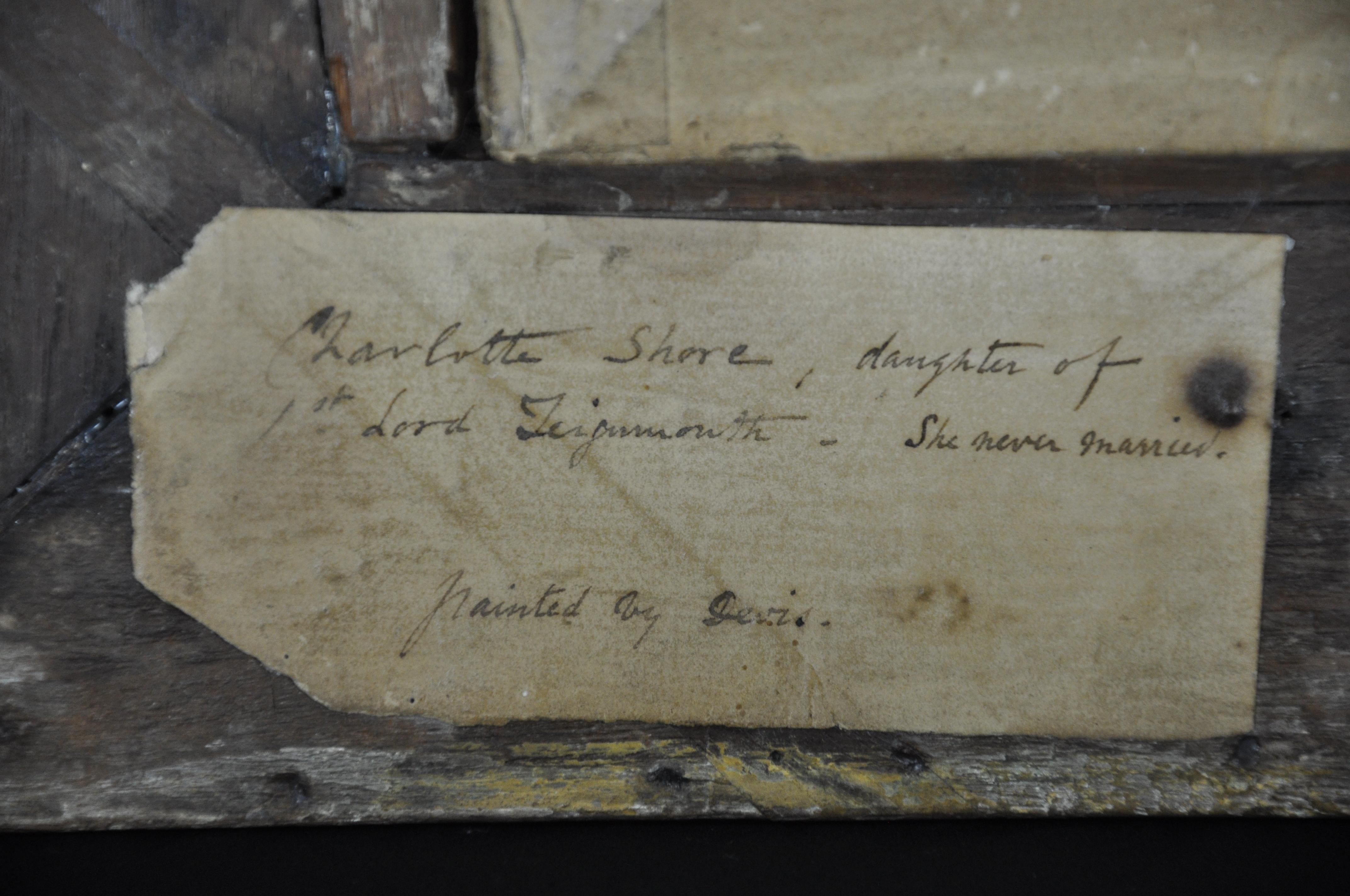 Arthur William Devis. 
Anglais ( b.1762 - d.1822 ).
Portrait de Charlotte Shore, fille du 1er Lord Teignmouth 1790 - 1864.
Huile sur toile.
Taille de l'image ovale 26.2 pouces x 20.5 pouces ( 66.5cm x 62cm )
Taille du cadre 34.6 pouces x 28.7 pouces