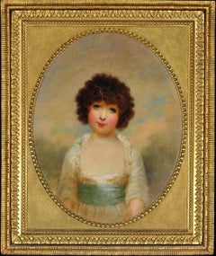 Antique Portrait of Charlotte Shore, Daughter of 1st Lord Teignmouth. Early 19th Century