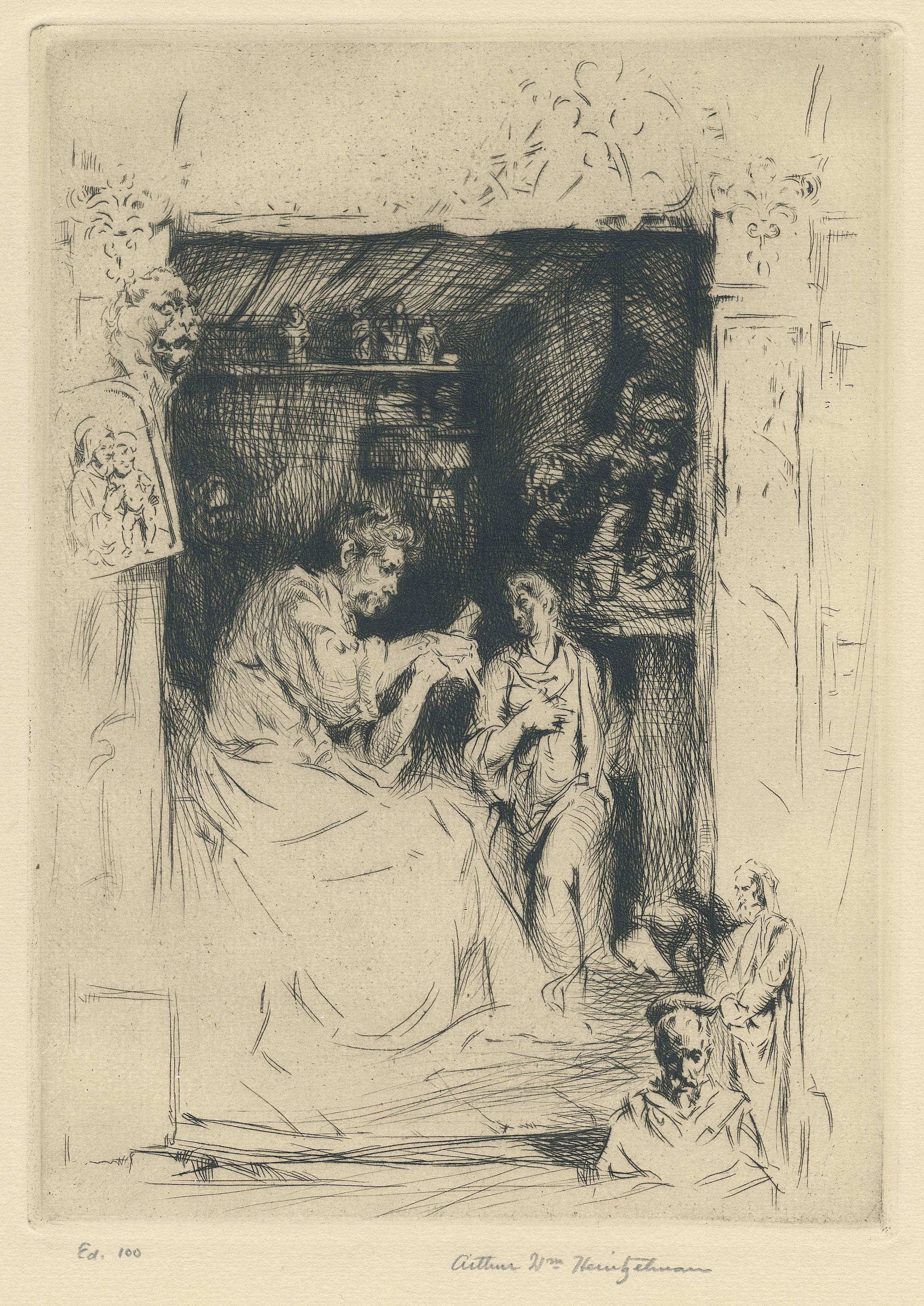 Arthur William Heintzelman. Interior Print - Un Sculpteur de Paris