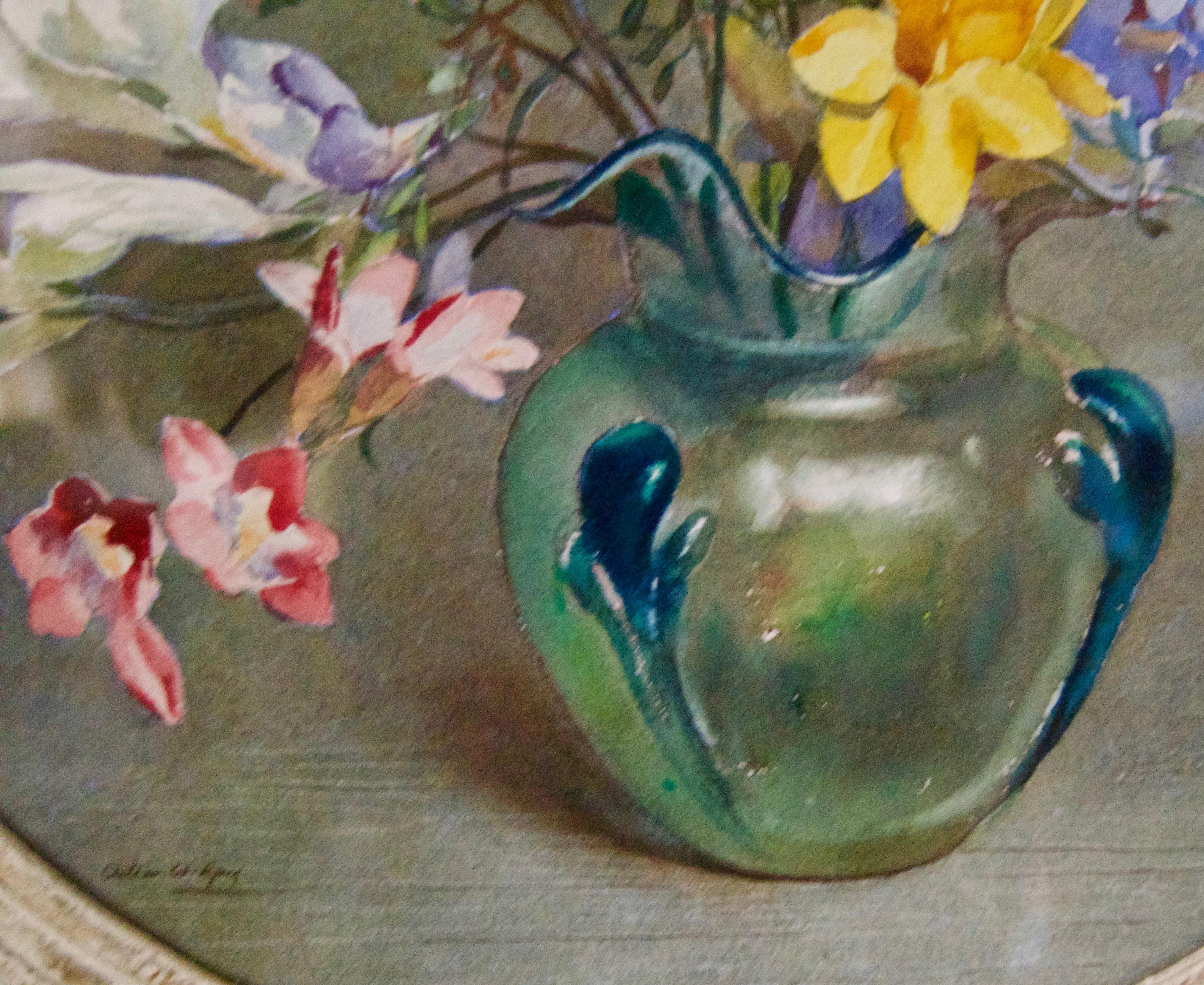 Blumen – Aquarell aus der Mitte des 20. Jahrhunderts von Arthur Wilson Gay – britisches Stillleben im Angebot 2