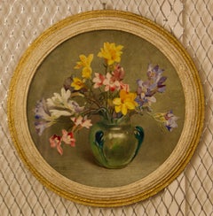 Vintage Flowers - Mid 20th Century Watercolour by Arthur Wilson Gay - British Still Life