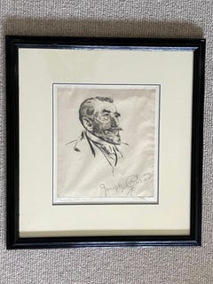 Arthur Wm. North (English) Etching of Joseph Conrad Dated 1912 Signed by Conrad