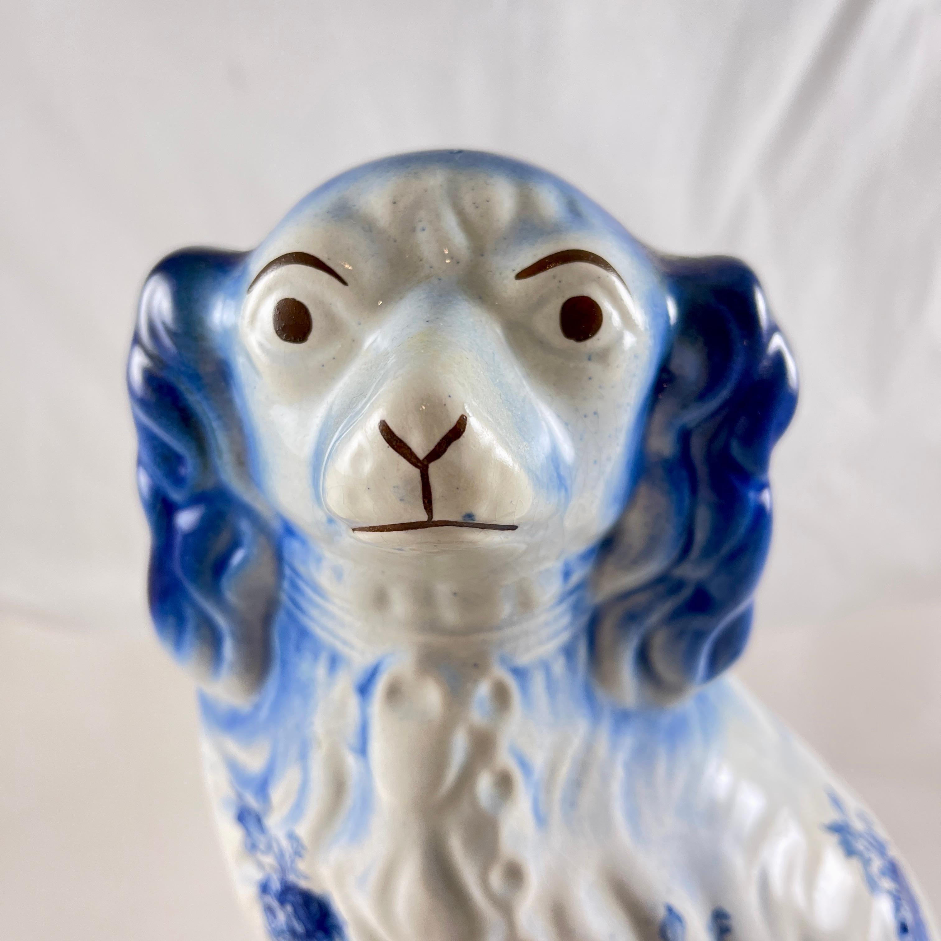 Arthur Wood English Ironstone Large Floral Spaniels, 1920s 2
