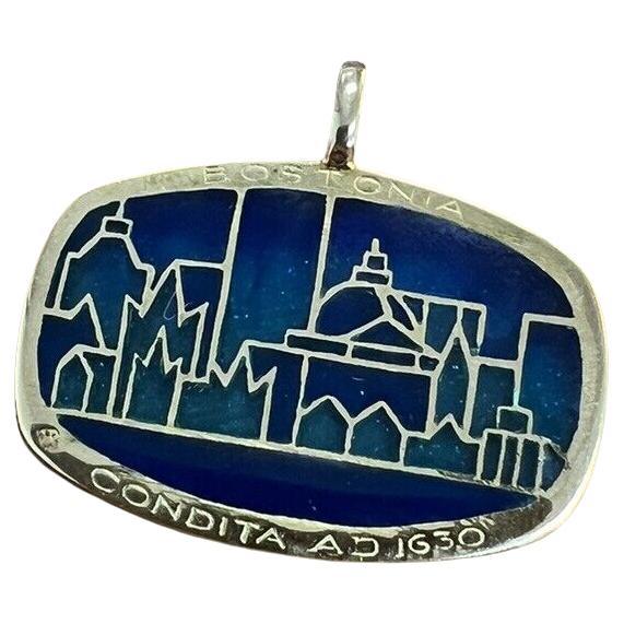 Arthus Bertrand Paris 18k & Plique a Jour Enamel Boston Charm Pendant Vintage