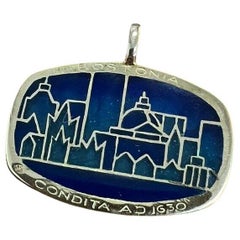 Arthus Bertrand Paris 18k & Plique a Jour Enamel Boston Charm Pendant Antique