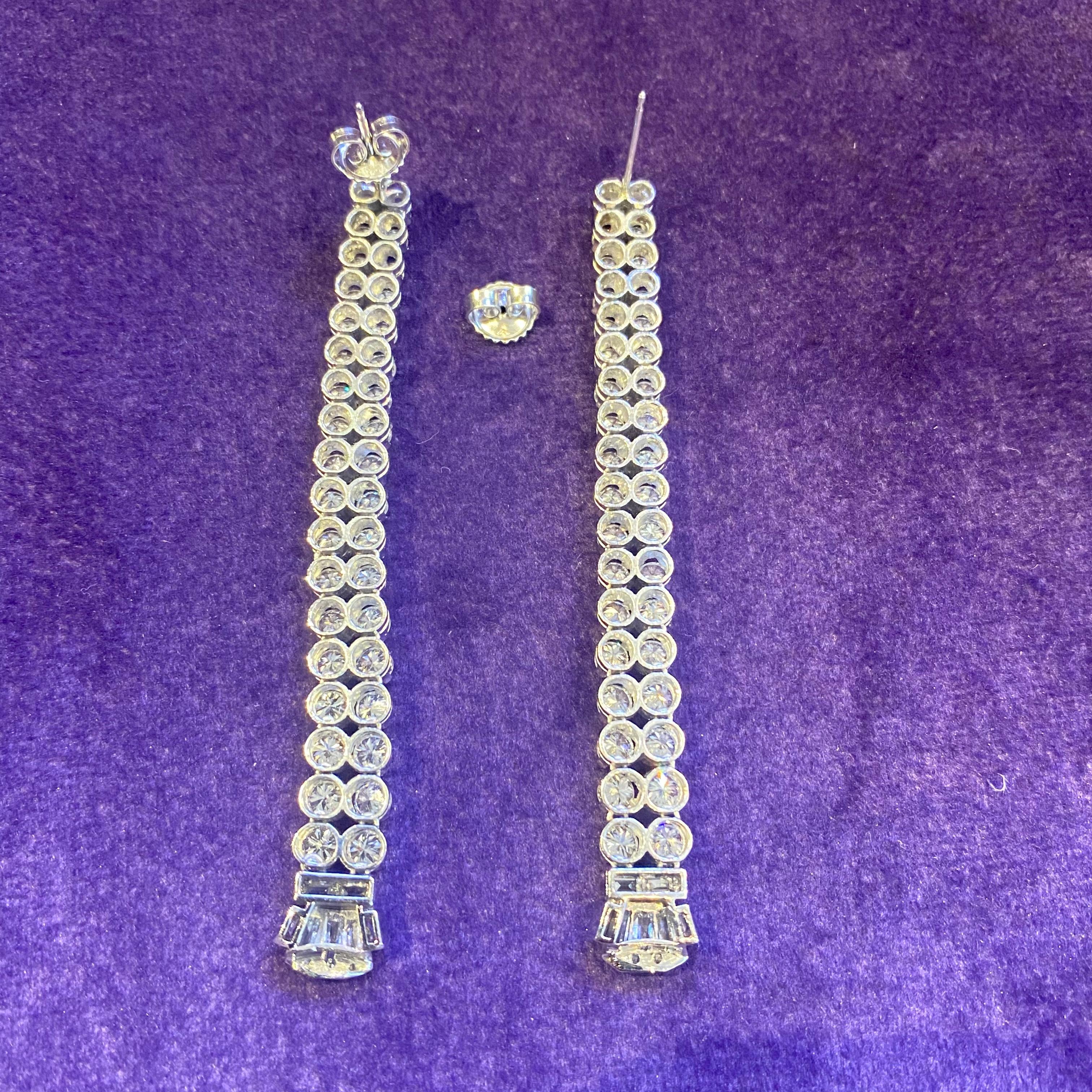 Art Deco Diamond Earrings For Sale 1