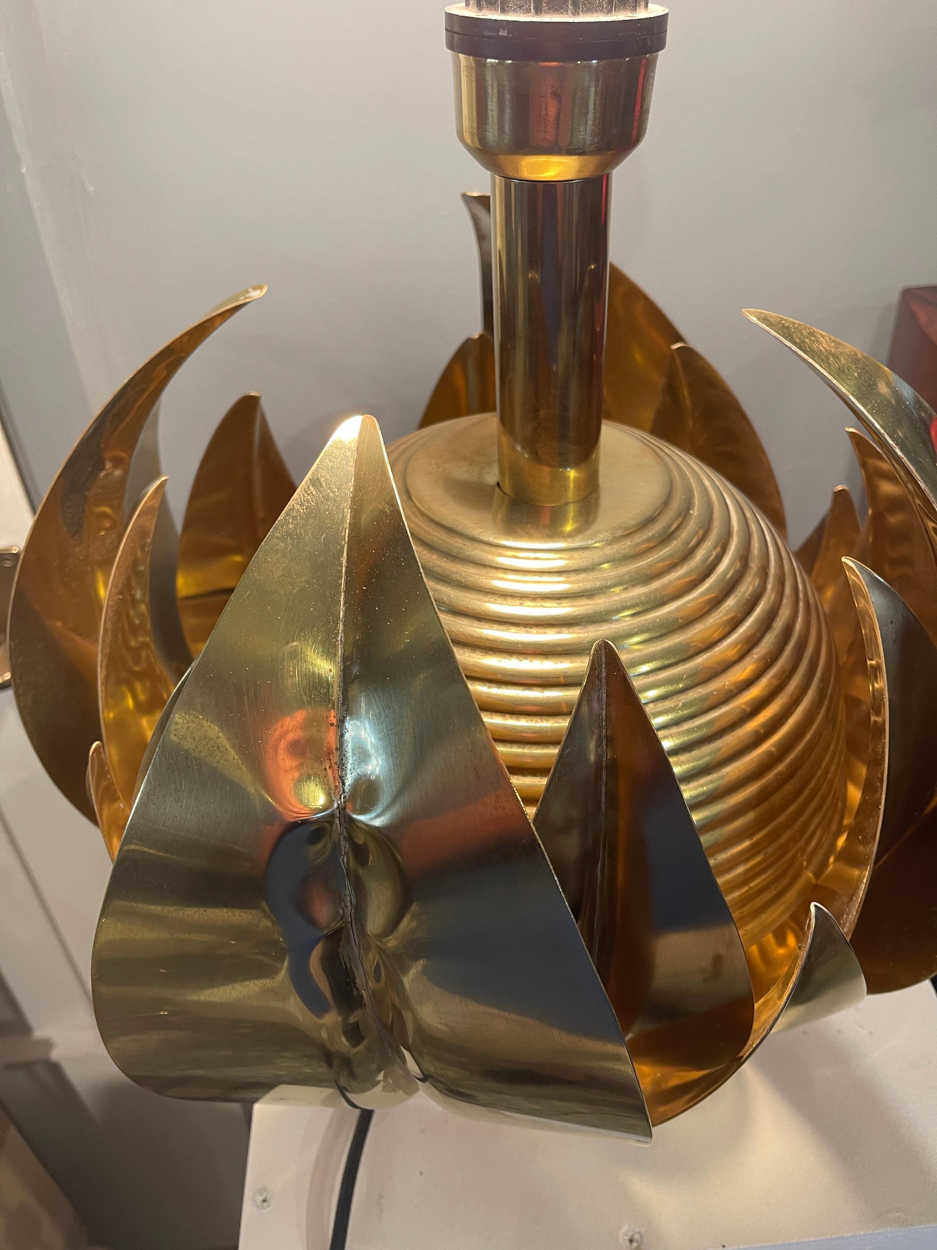 Modern Artichoke Brass Lamp