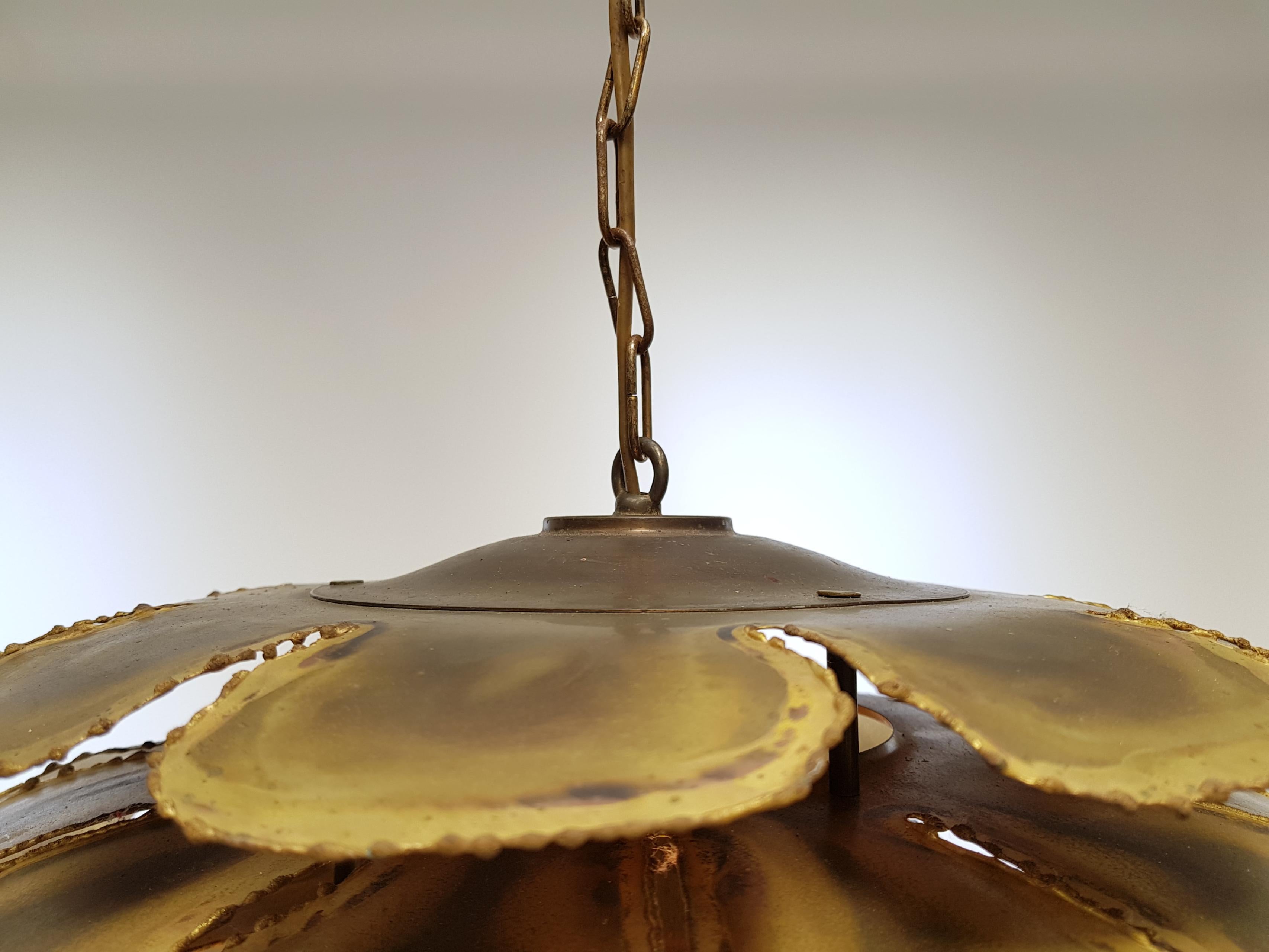 Artichoke Brass Pendant Light by Holm Sørensen & Pedersen In Good Condition In London, England