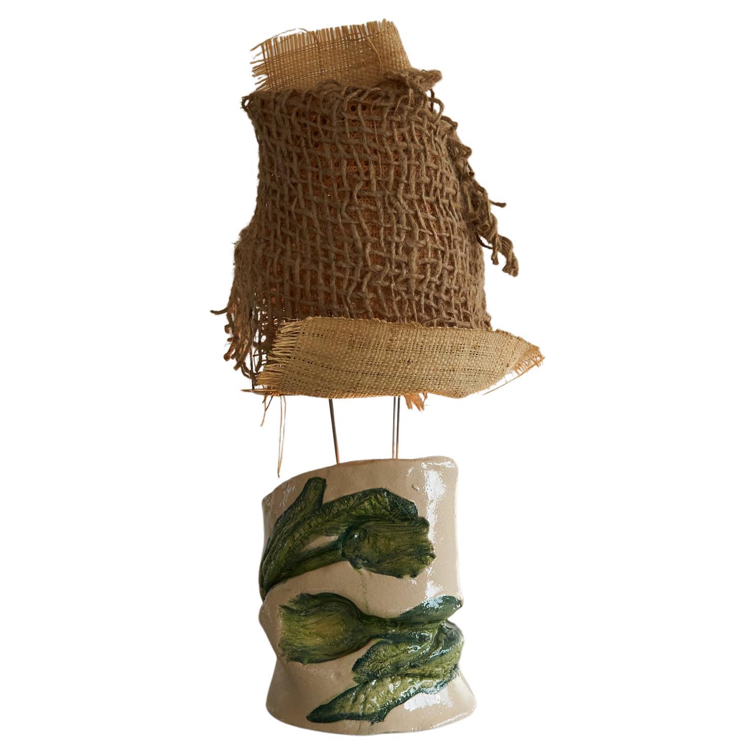 Postmoderne, skulpturale Tischlampe für Gemüse. Exterieur/Interieur. Hergestellt in Italien