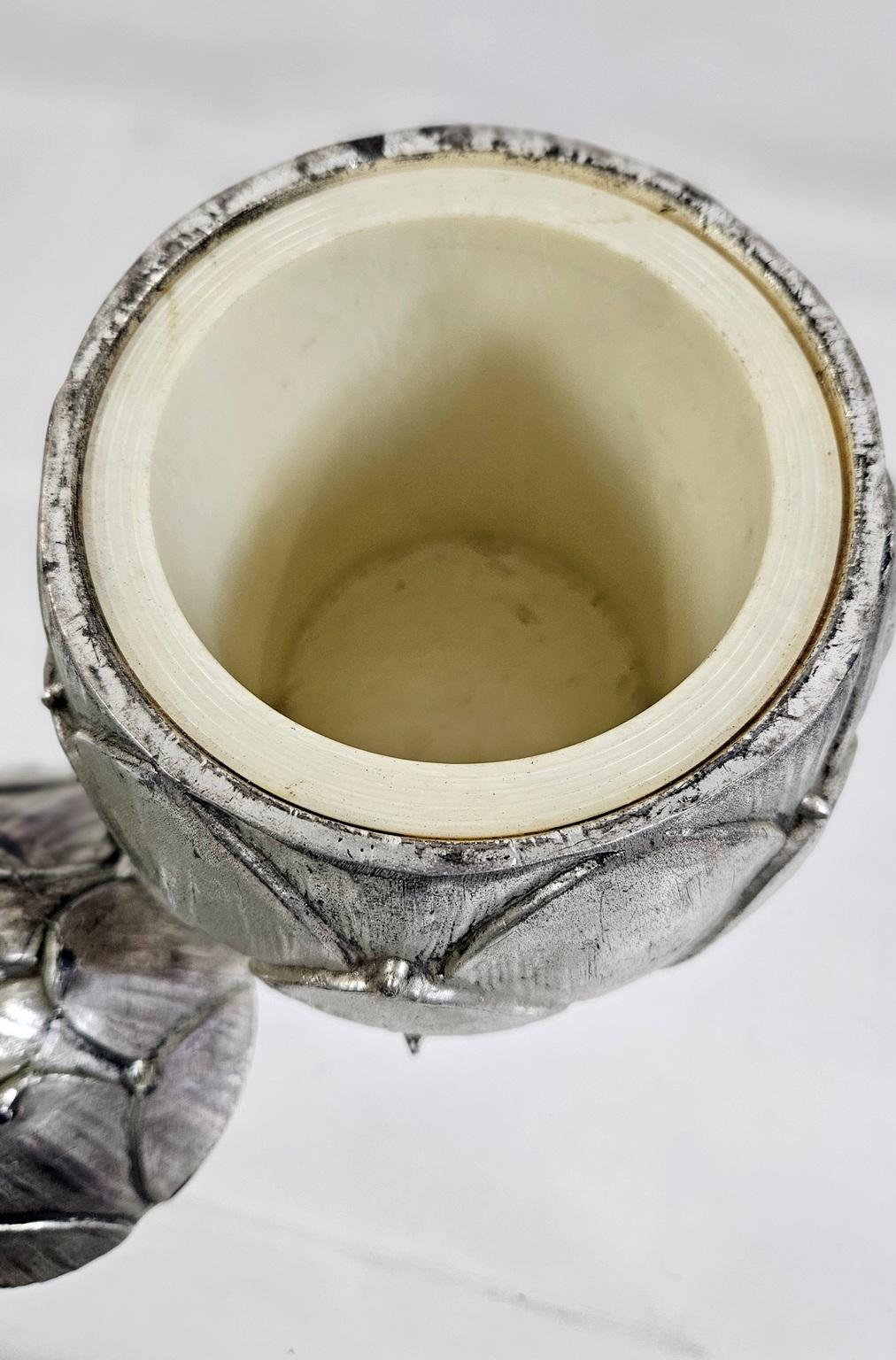 Metal Artichoke Ice Bucket by Mauro Manetti Italy For Sale