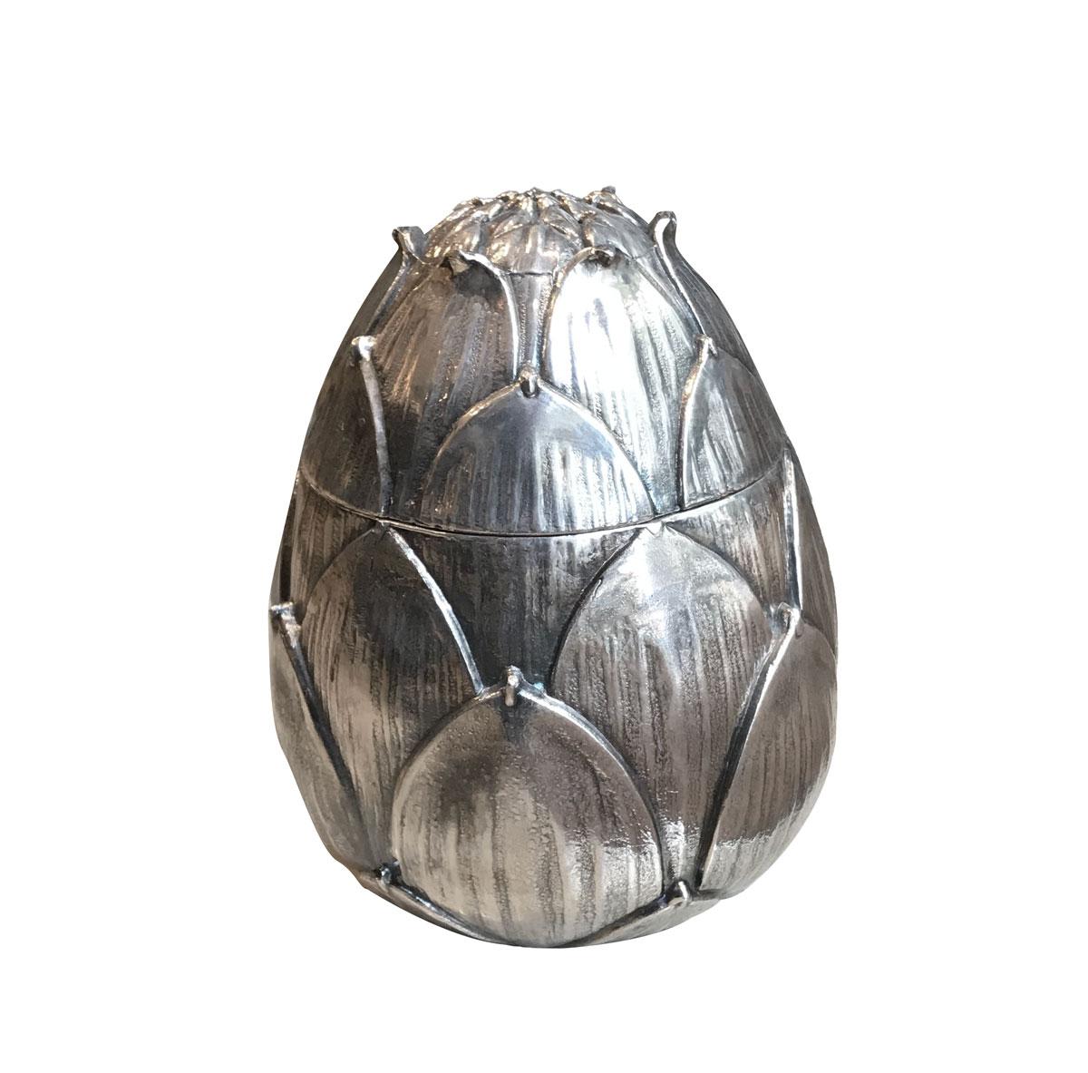 Italian Artichoke Ice Bucket Designed by Mauro Manetti, Silver Plated, circa 1970 For Sale