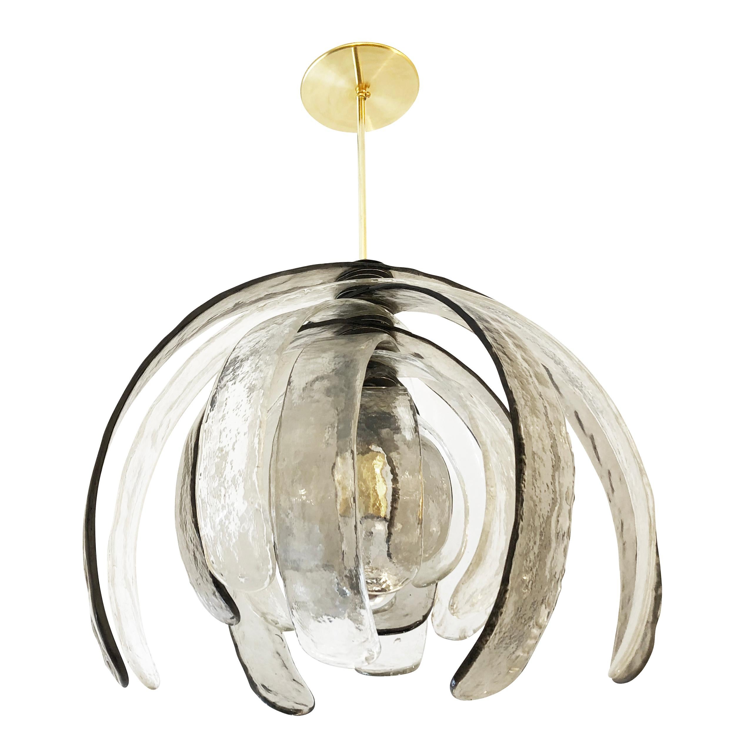 Mid-Century Modern Artichoke Murano Glass Chandelier by Mazzega