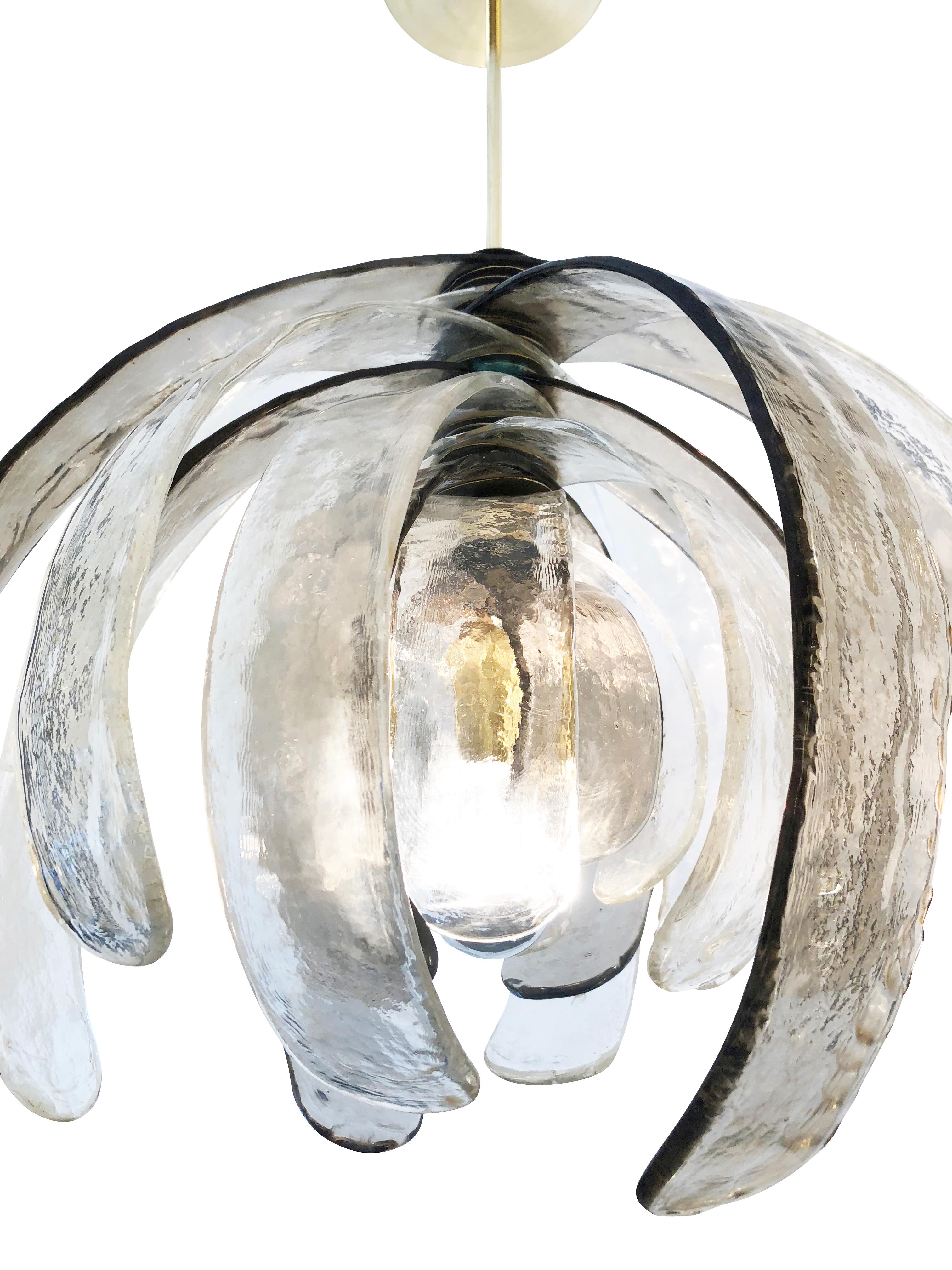 Mid-20th Century Artichoke Murano Glass Chandelier by Mazzega