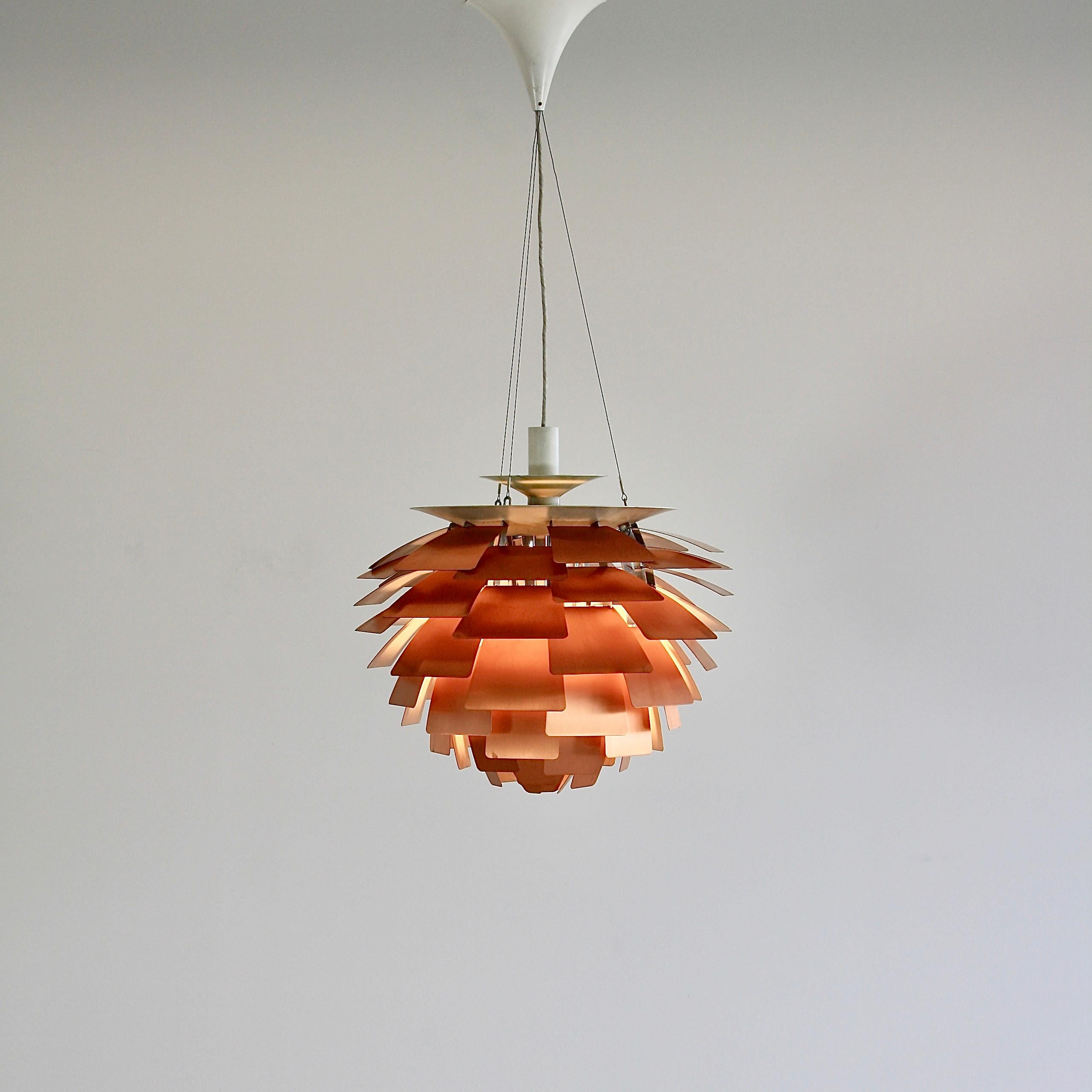 Danish Artichoke Pendant Lamp in Copper by Poul Henningsen