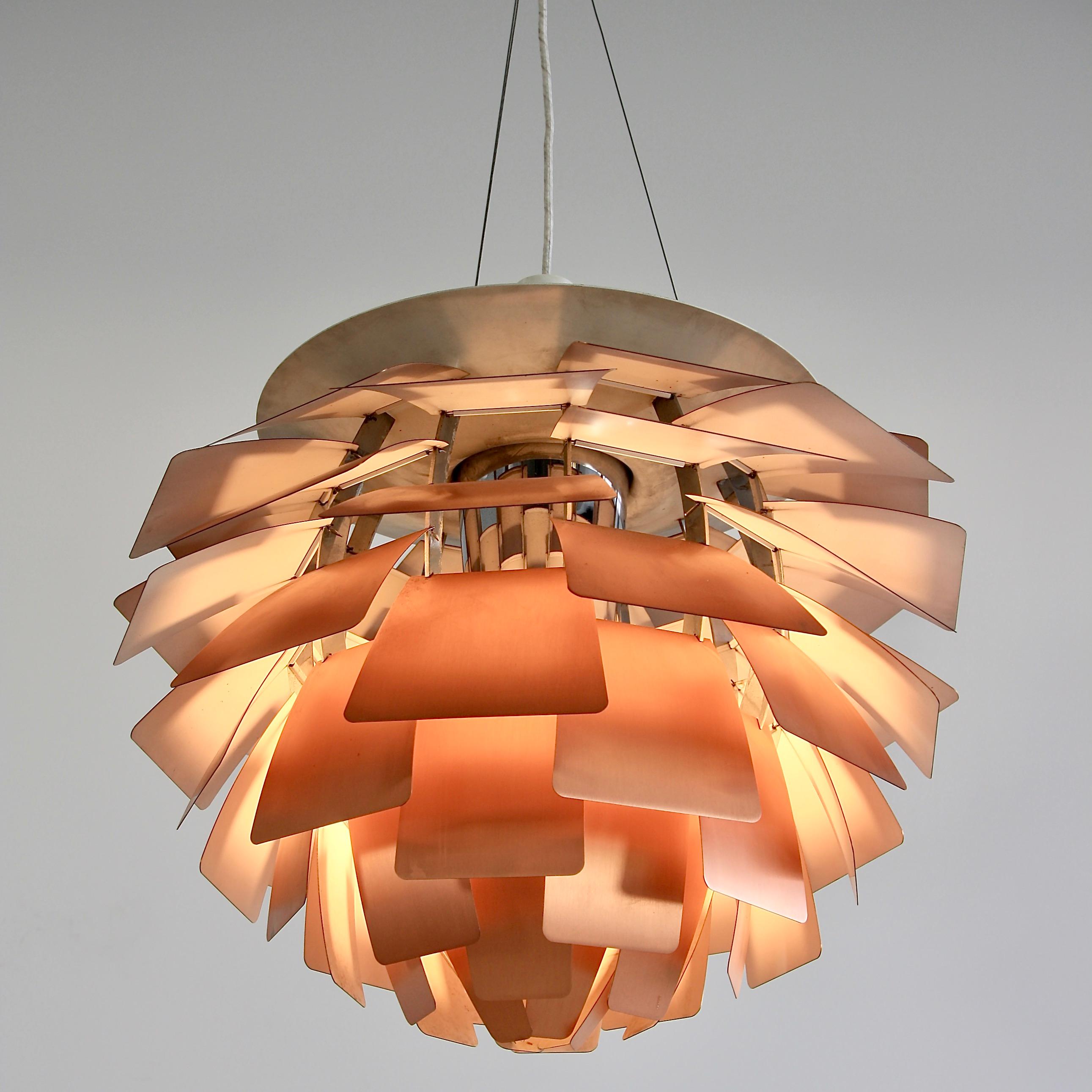 Artichoke Pendant Lamp in Copper by Poul Henningsen In Good Condition In Berlin, Berlin