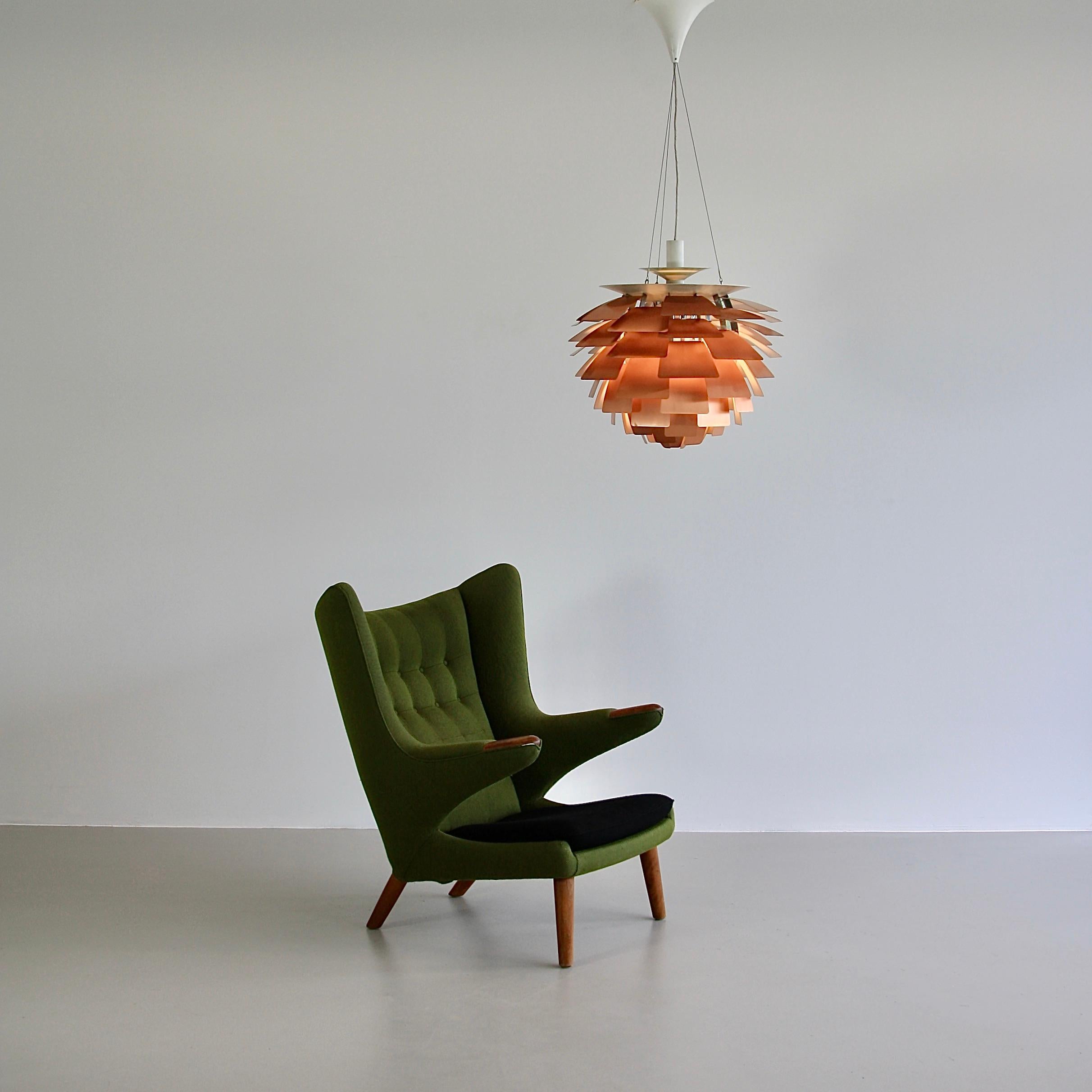 Mid-20th Century Artichoke Pendant Lamp in Copper by Poul Henningsen