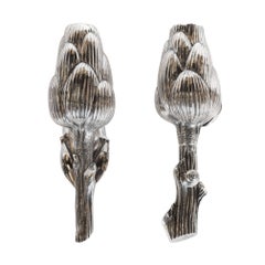 Artichoke Salt and Pepper Mill Solid Silver Venetian Missiaglia Design