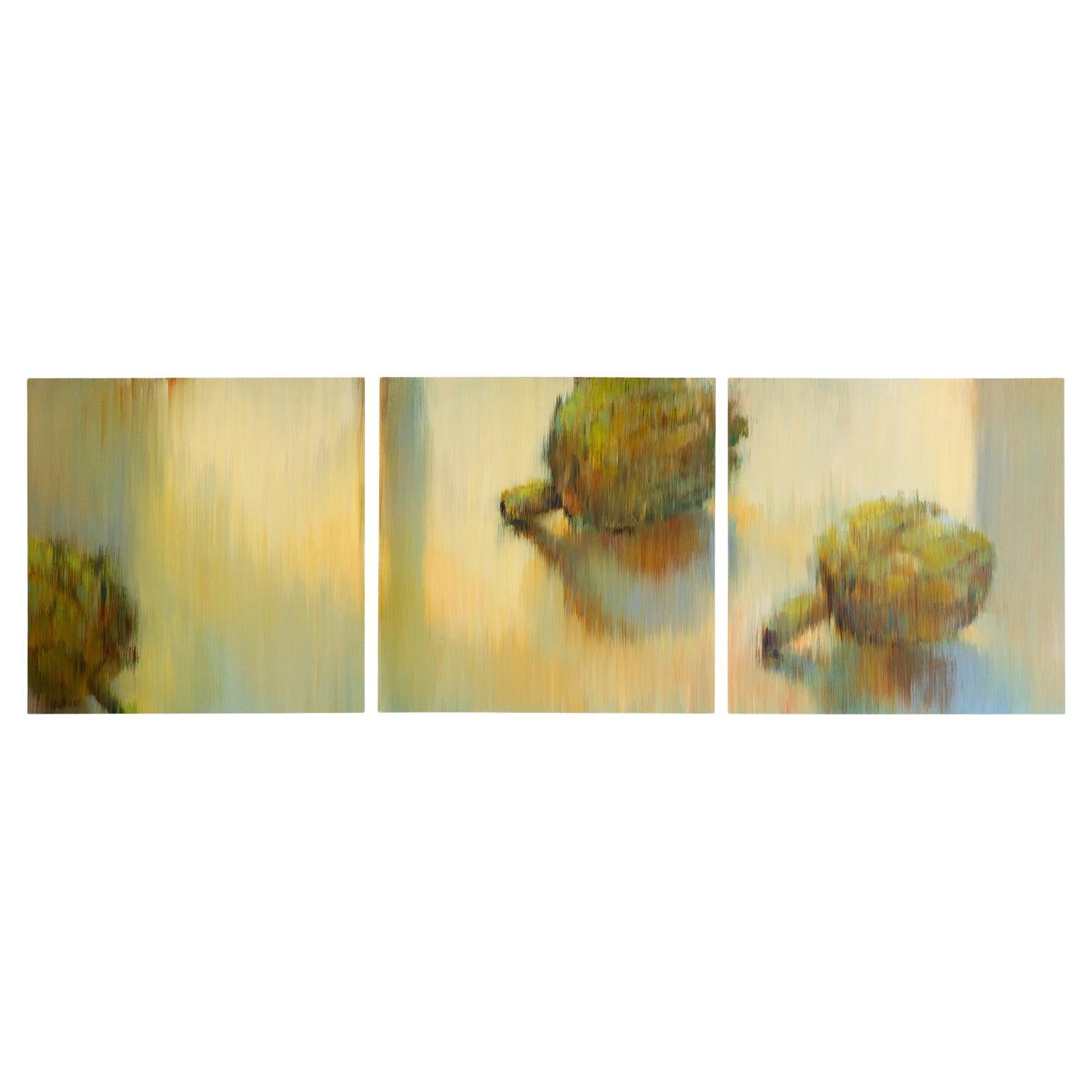 "Artichokes" Triptych by Jill Hackney American For Sale