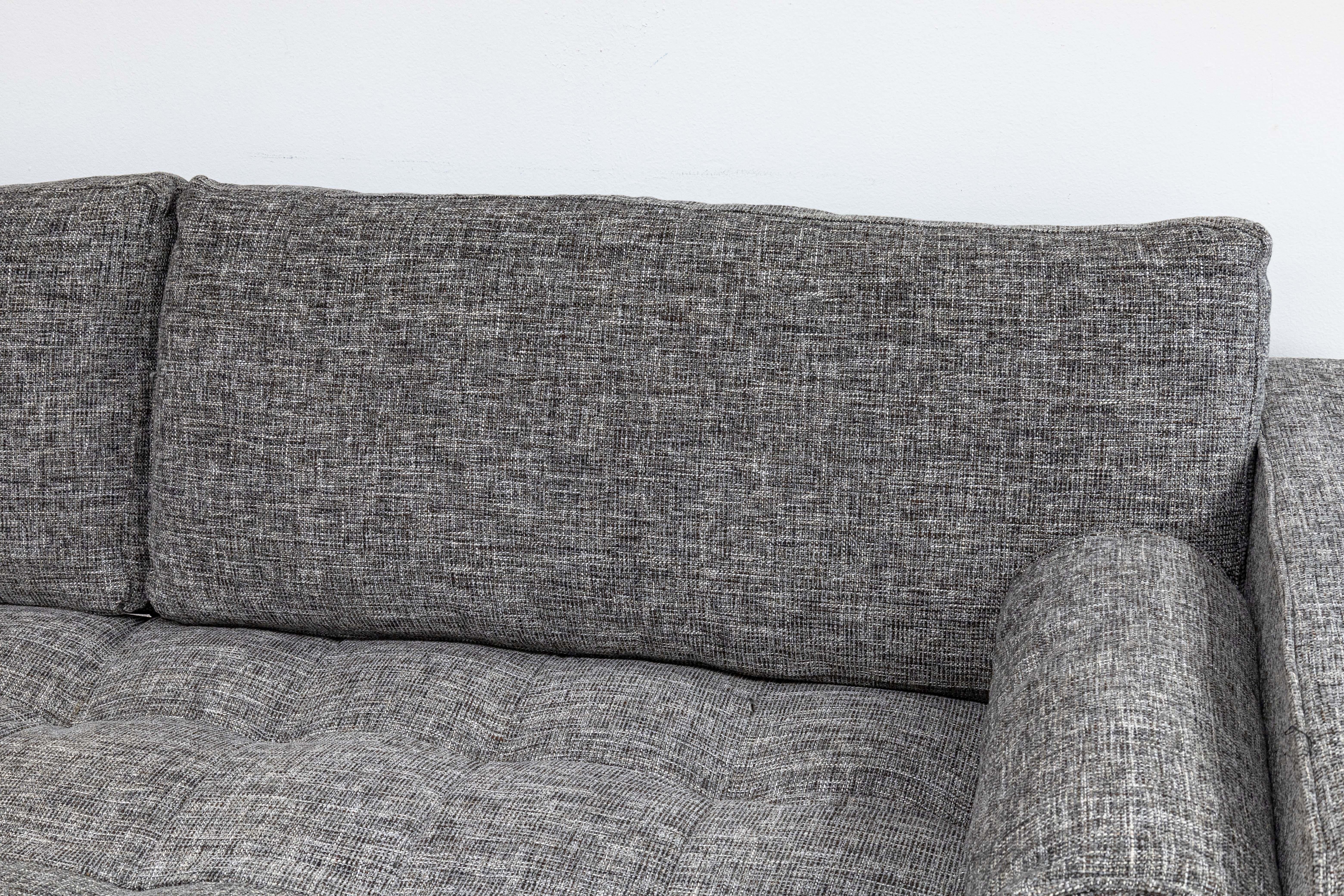 Mid-Century Modern Article Furniture Sven Contemporary Modern Tufted Grey Florence Knoll Style Sofa