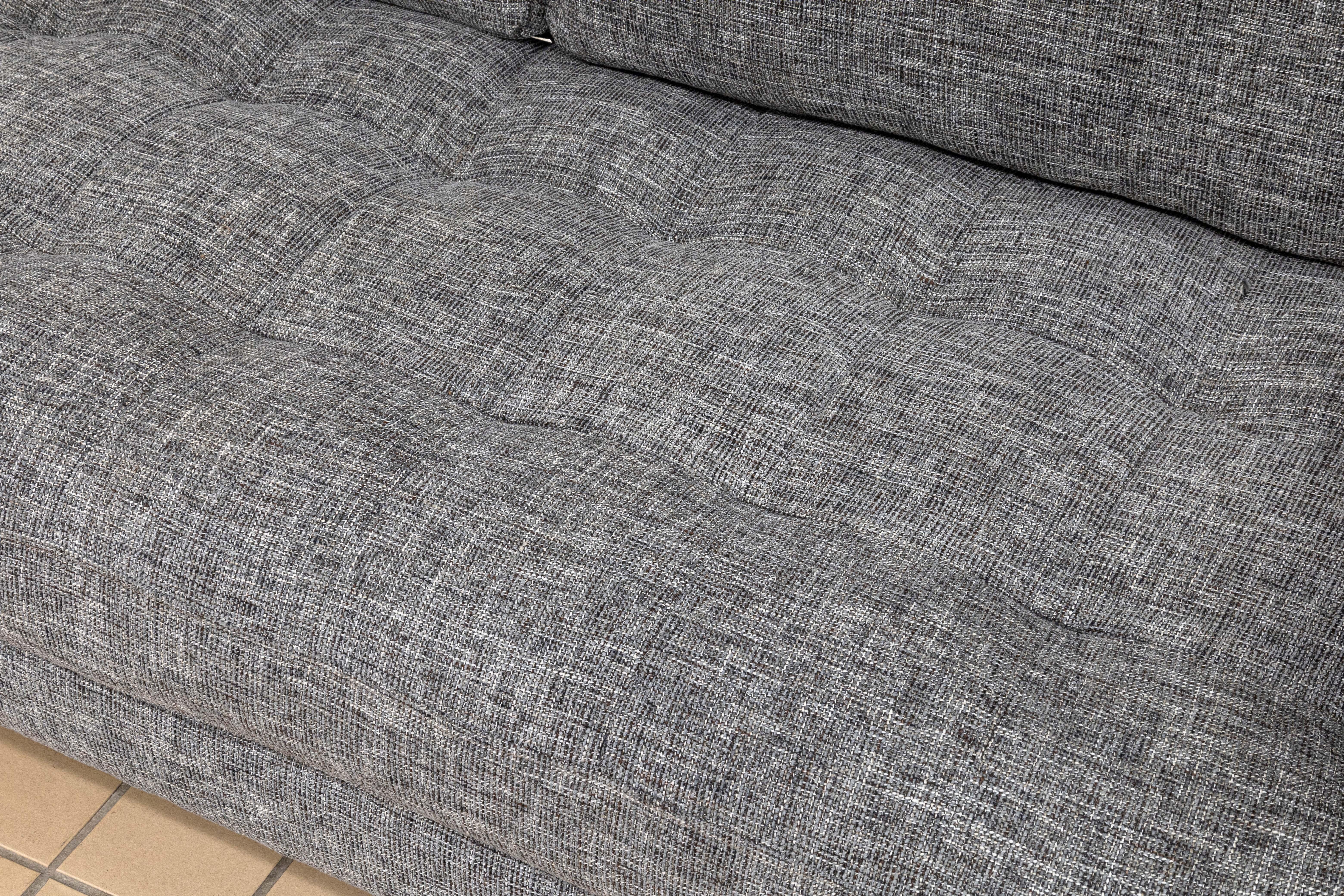 American Article Furniture Sven Contemporary Modern Tufted Grey Florence Knoll Style Sofa