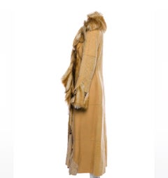 Artico shearling leather long coat