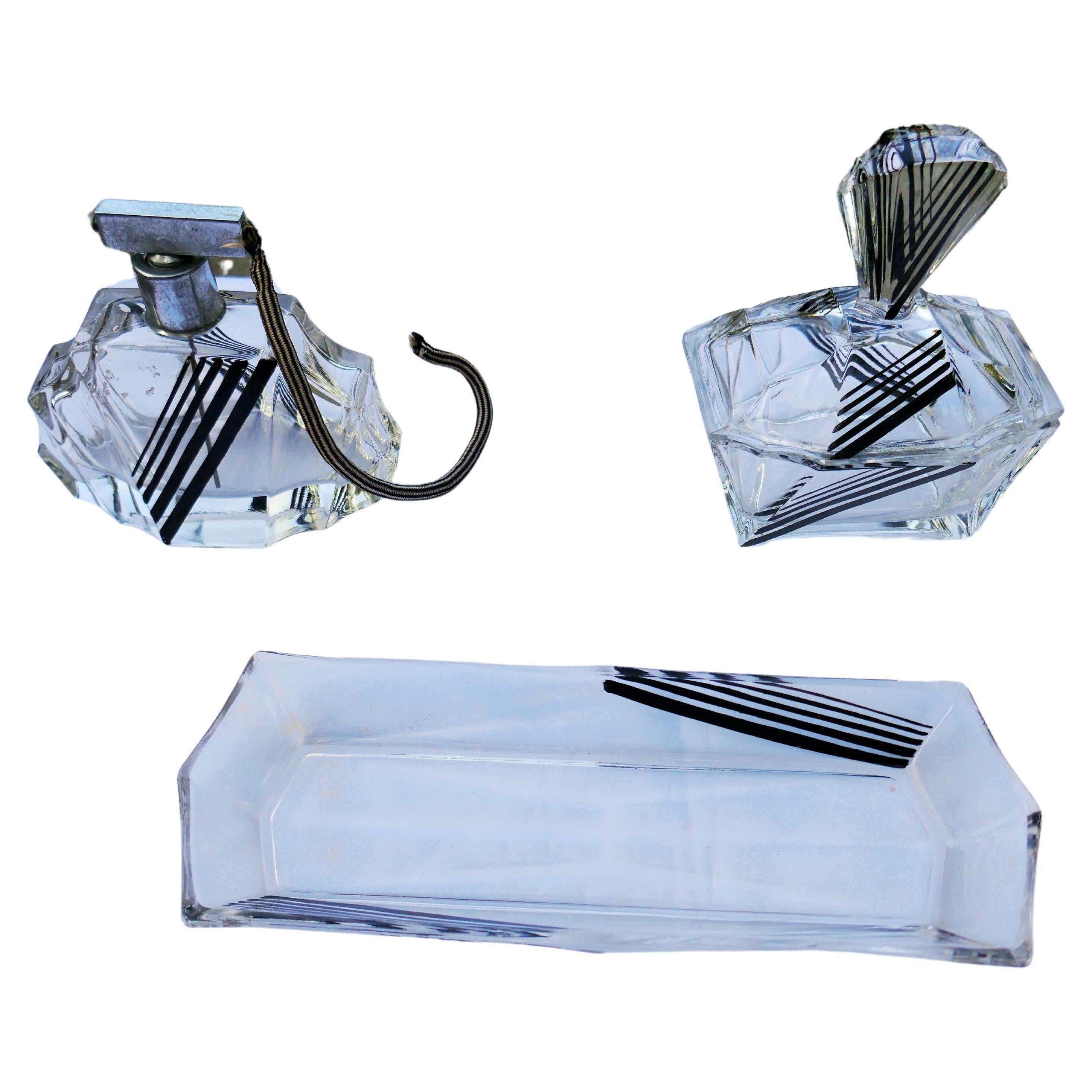 Glassware att. to Karl Palda Art Deco