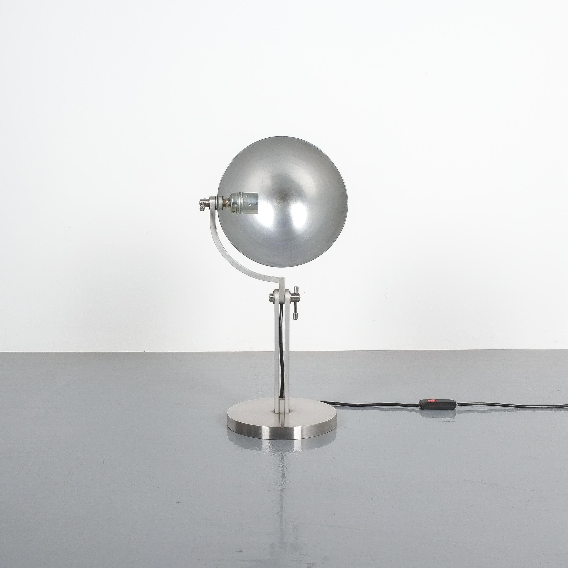 Mid-Century Modern Articulate Aluminum Desk Lamp by Schliephacke for Mewa, circa 1955