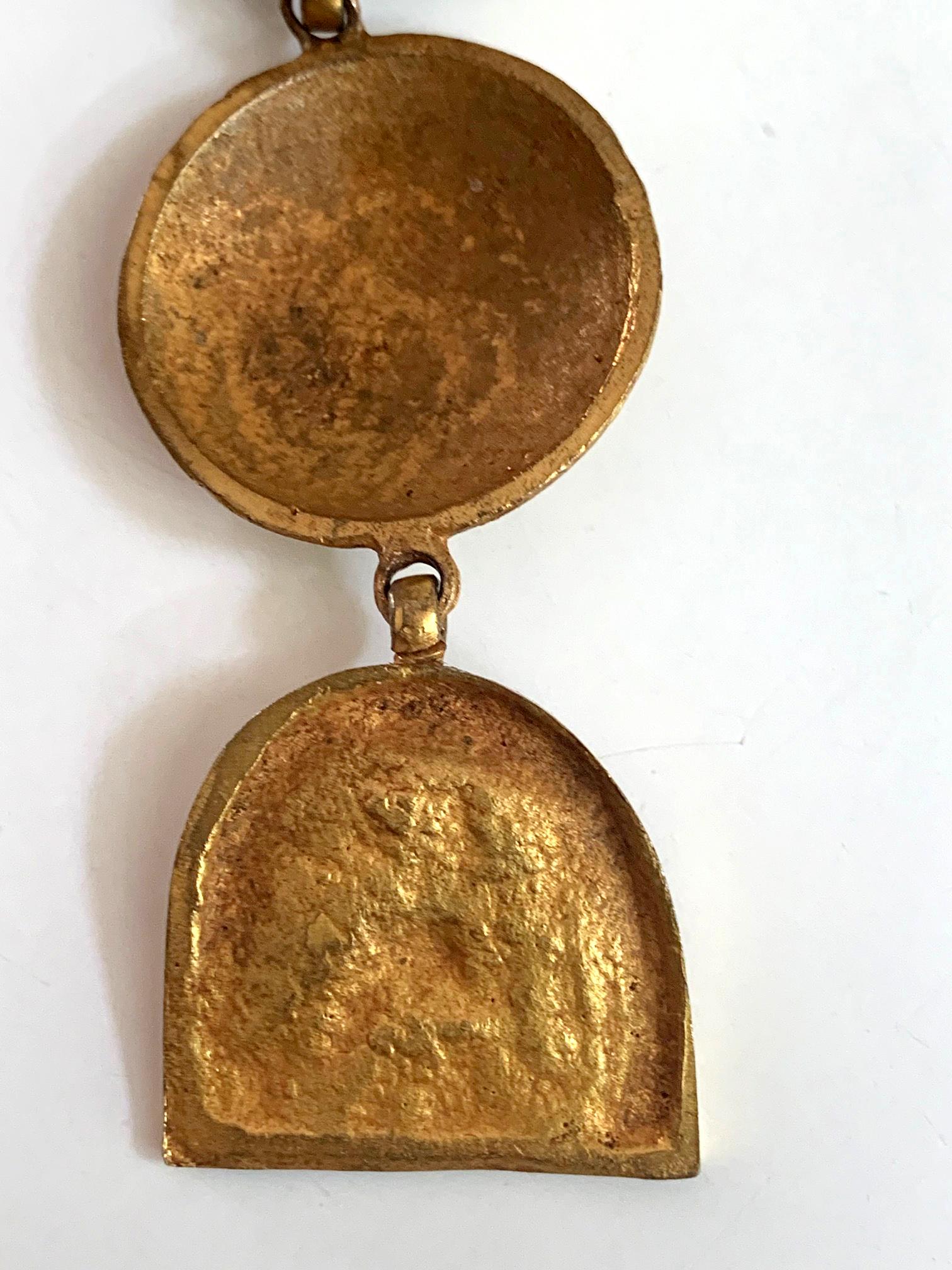 Mid-20th Century Articulate Bronze Brooch 