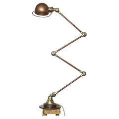 Articulated 4 Arm Antique Vintage Industrial French Jielde Floor Lamp Light
