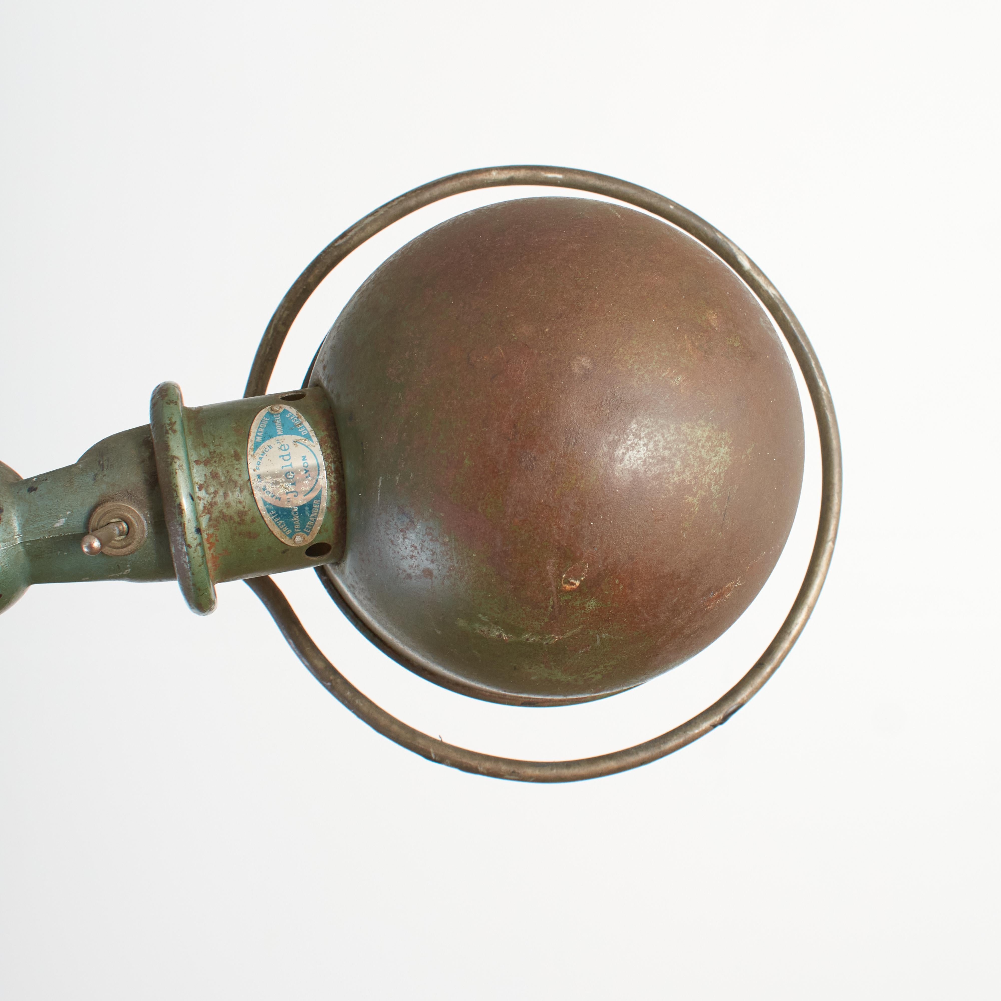 Aluminium Lampadaire Jielde industriel français ancien articulé à 6 bras en vente