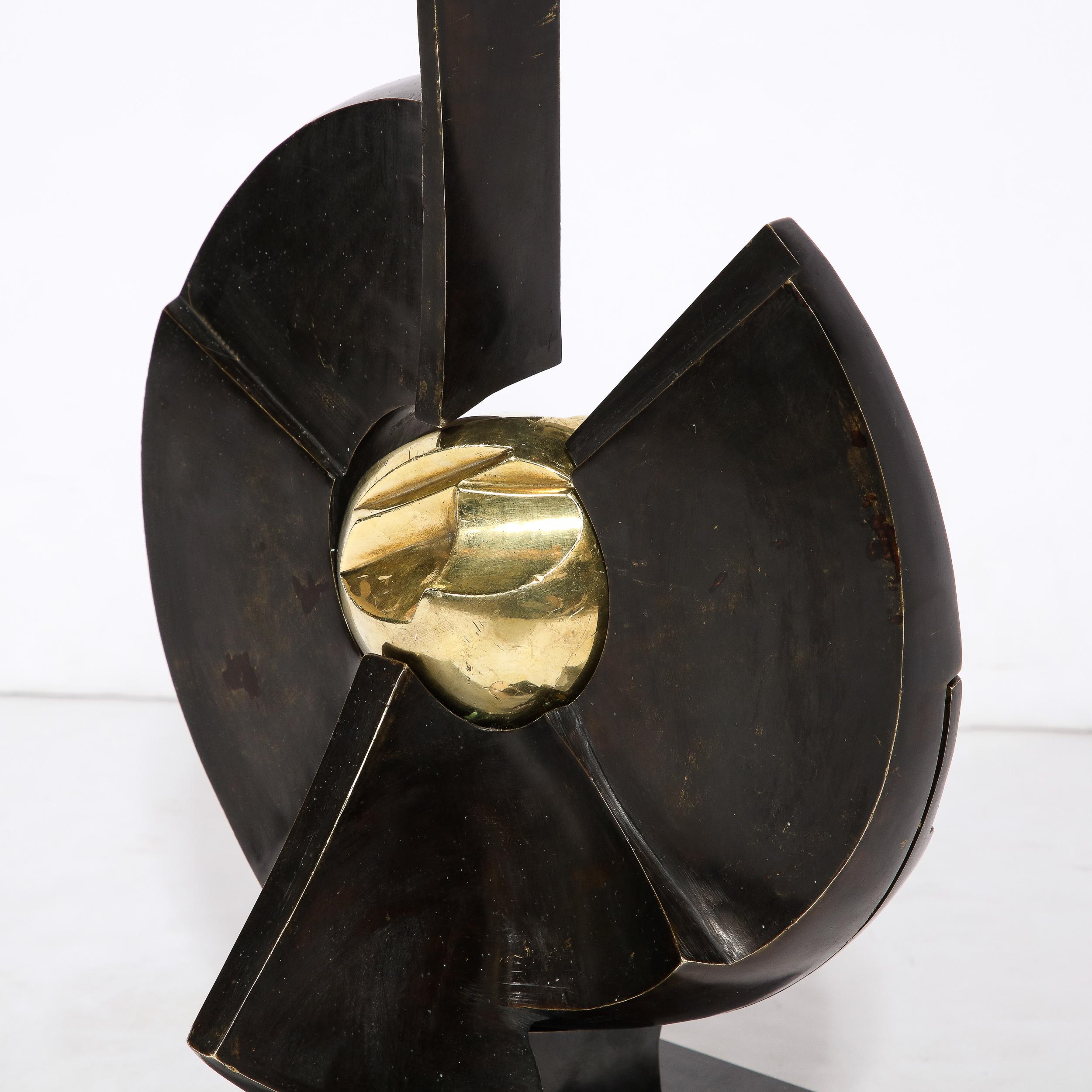 Articulated Abstract Composition in Double Patina Bronze by Paul Gonez 1 of 8 9