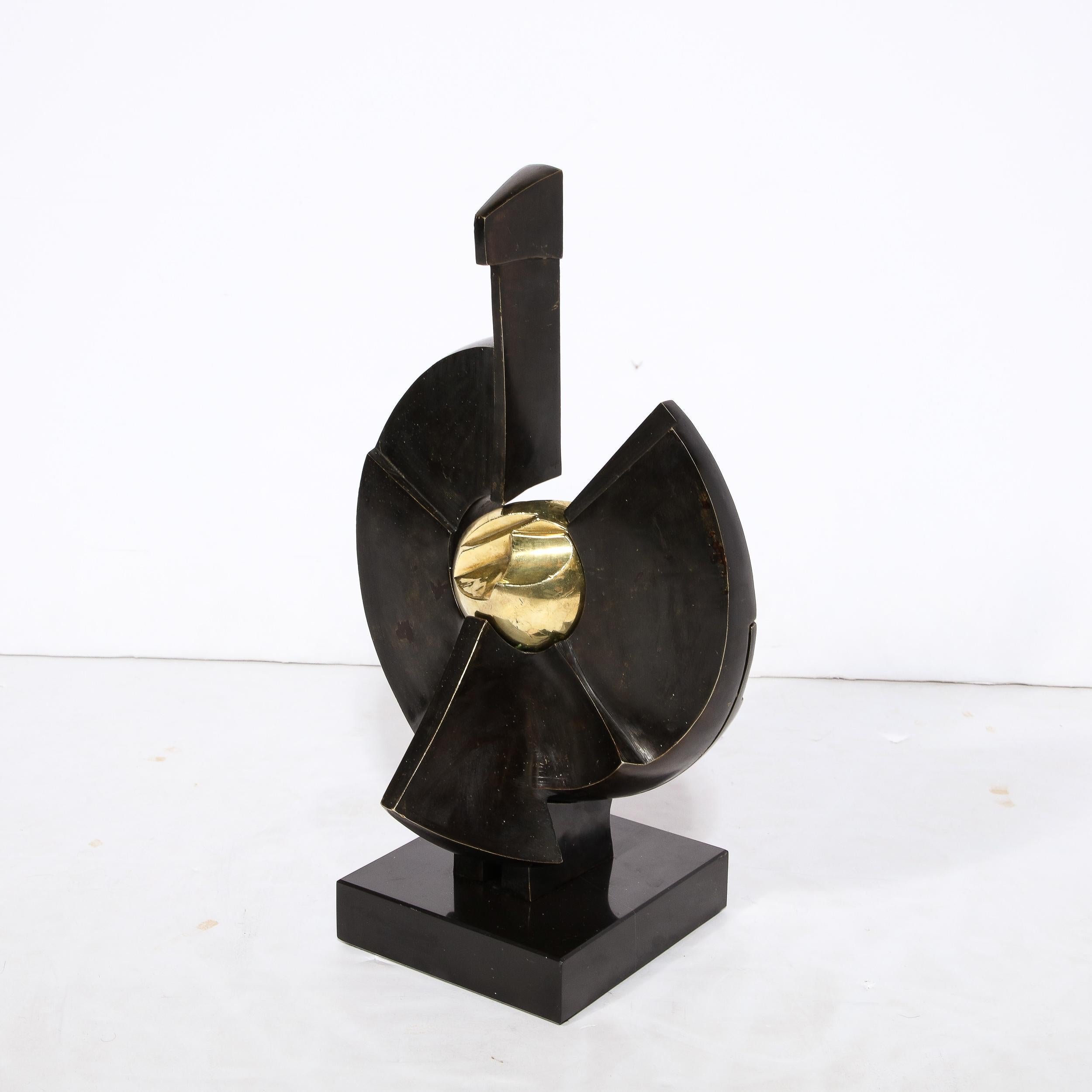 Articulated Abstract Composition in Double Patina Bronze by Paul Gonez 1 of 8 10