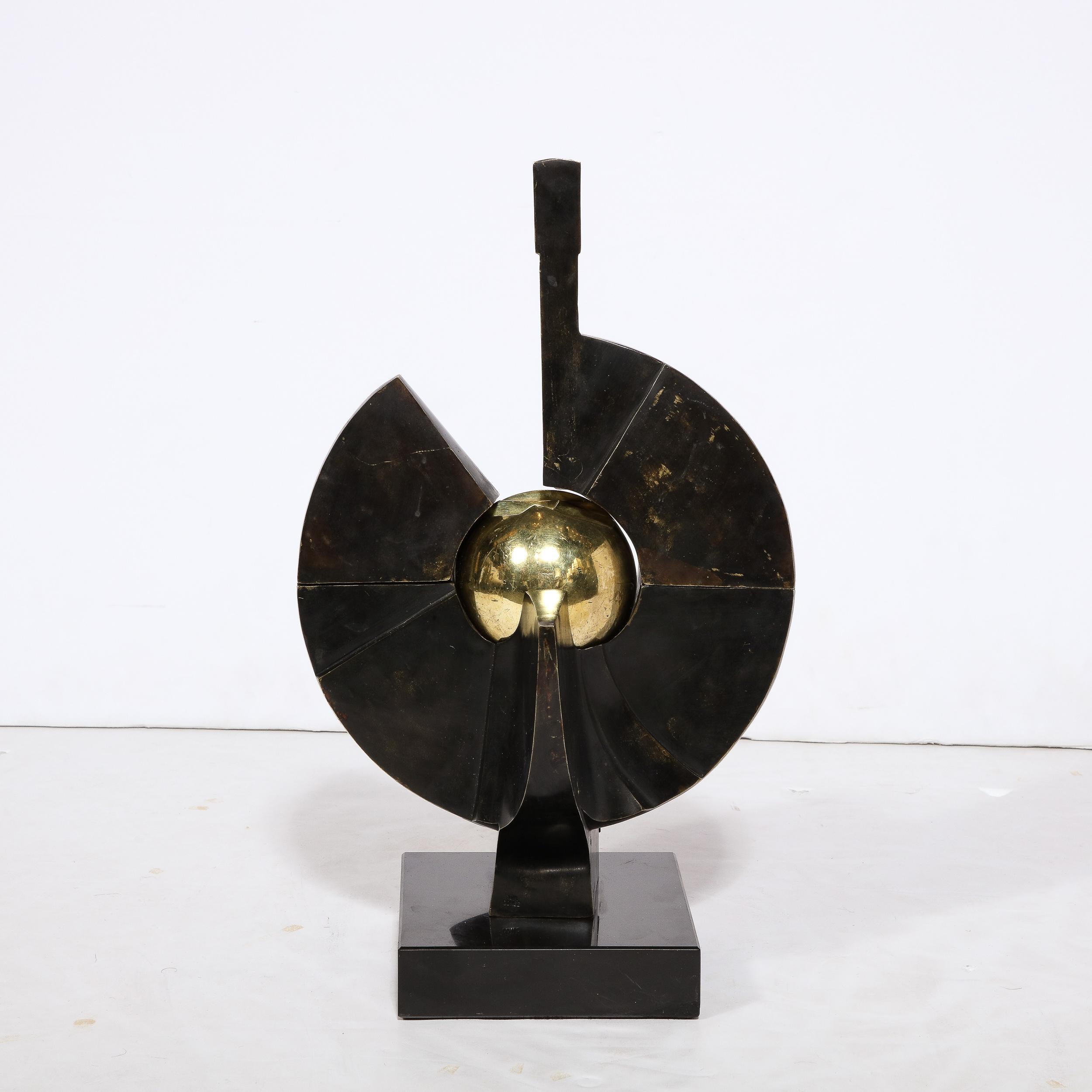 Articulated Abstract Composition in Double Patina Bronze by Paul Gonez 1 of 8 In Excellent Condition In New York, NY