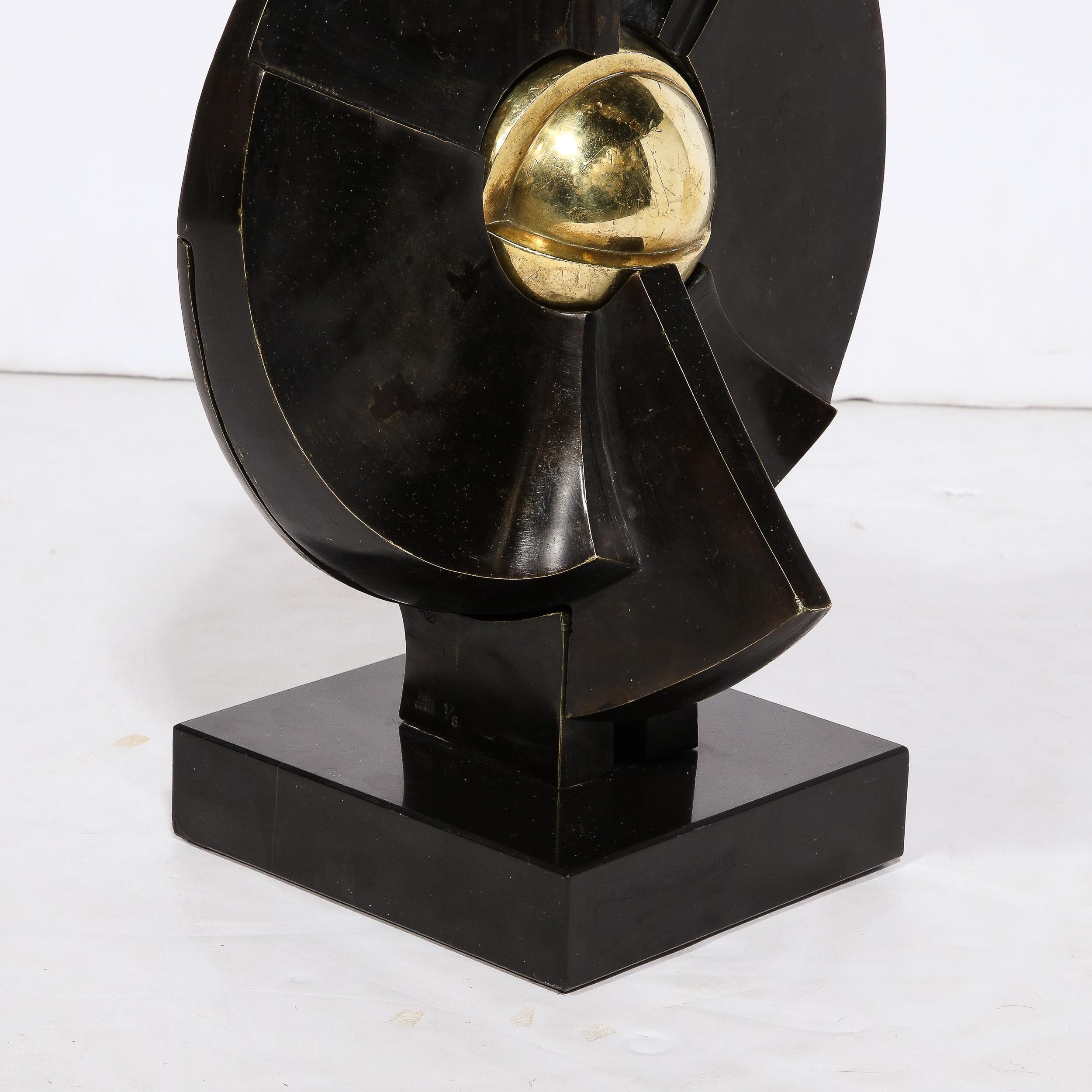 Articulated Abstract Composition in Double Patina Bronze by Paul Gonez 1 of 8 3
