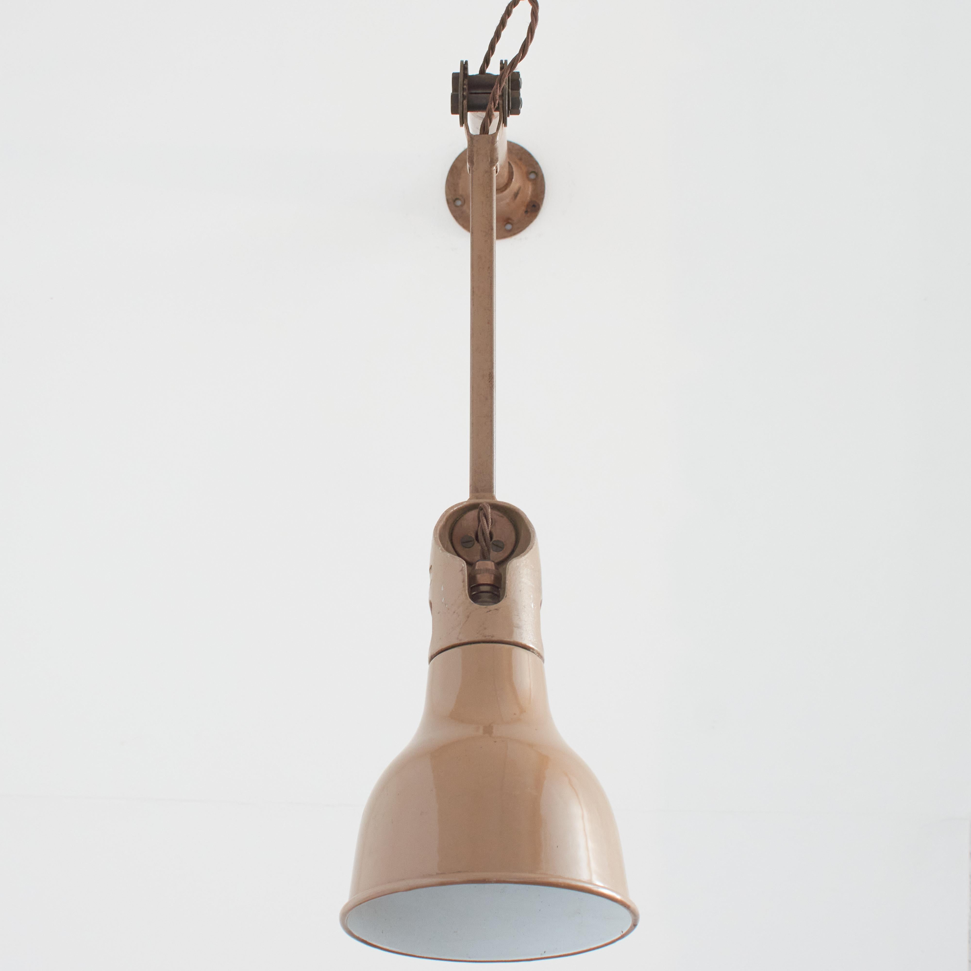 Antike Vintage Industrial Mek Elek Küche Wandlampe Licht (Aluminium) im Angebot