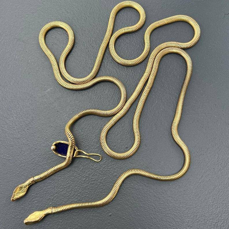 Collana a serpente articolata Art Deco Cintura Rolle Oro  Smalto in vendita 6