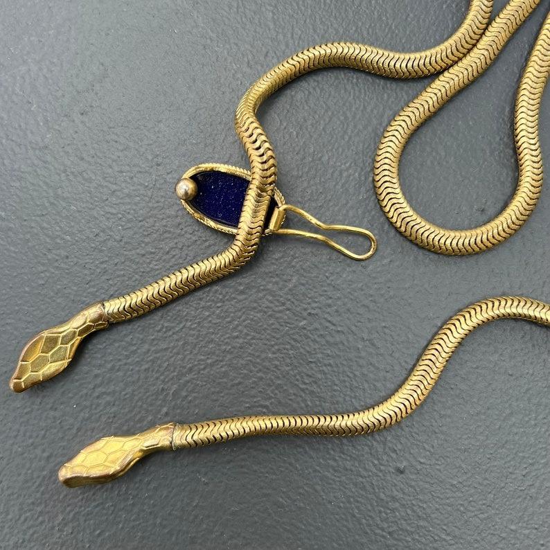 Donna Collana a serpente articolata Art Deco Cintura Rolle Oro  Smalto in vendita