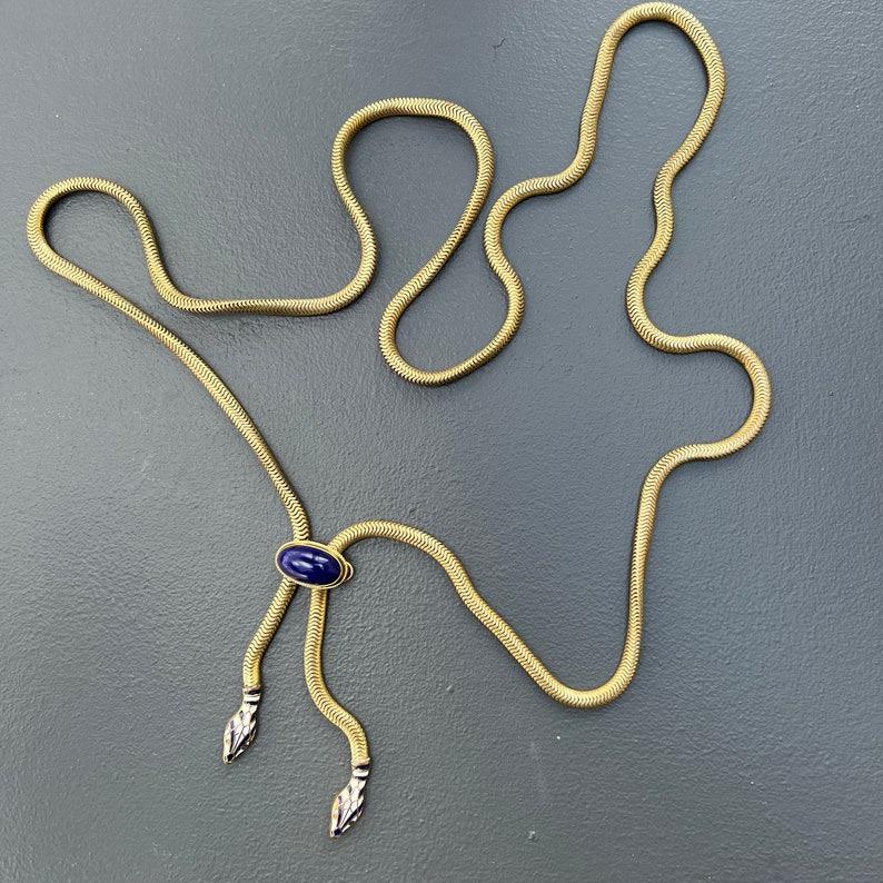 Collana a serpente articolata Art Deco Cintura Rolle Oro  Smalto in vendita 4