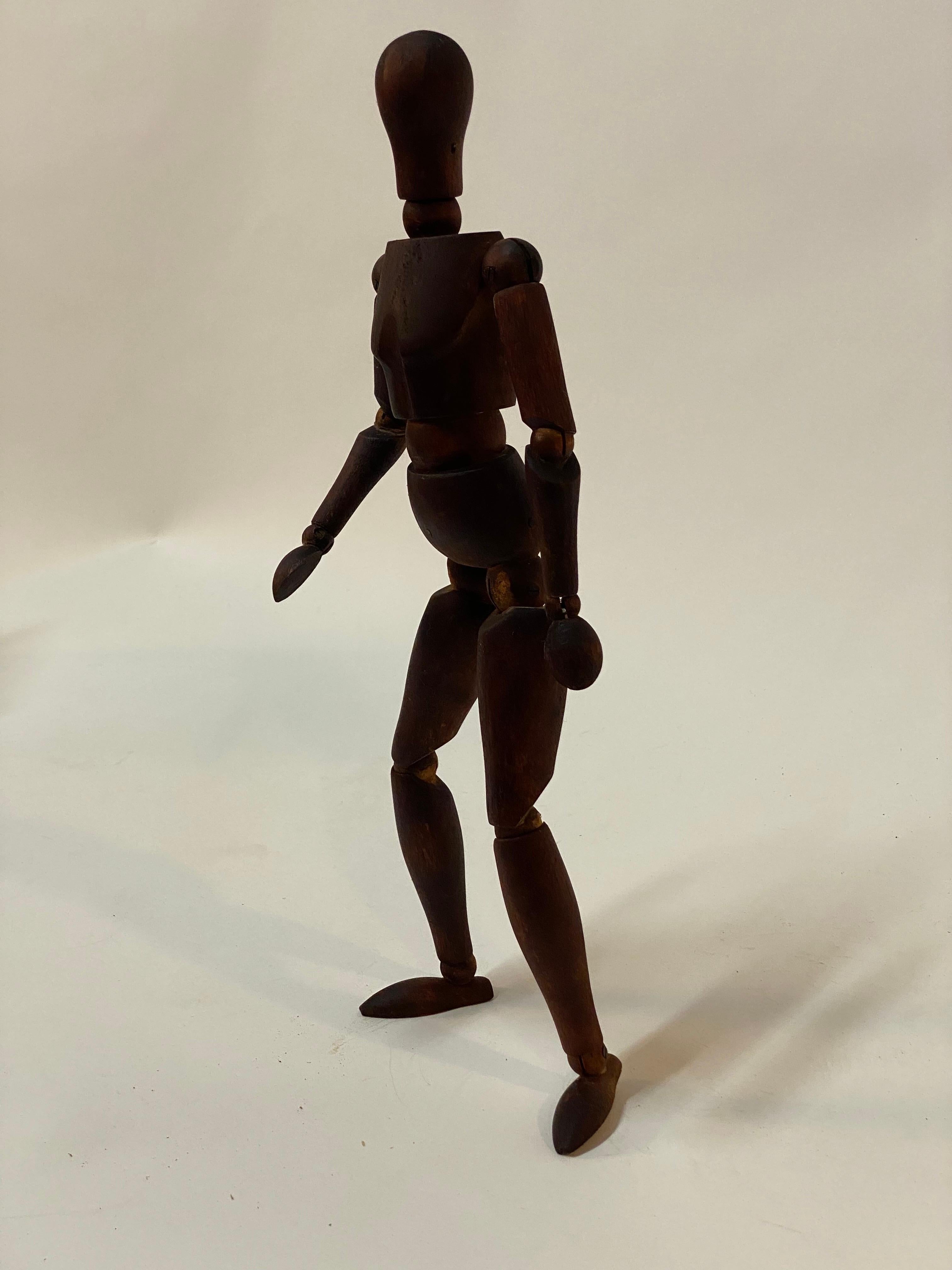 Mid-Century Modern Articulated Artist’s Wood Mannequin For Sale