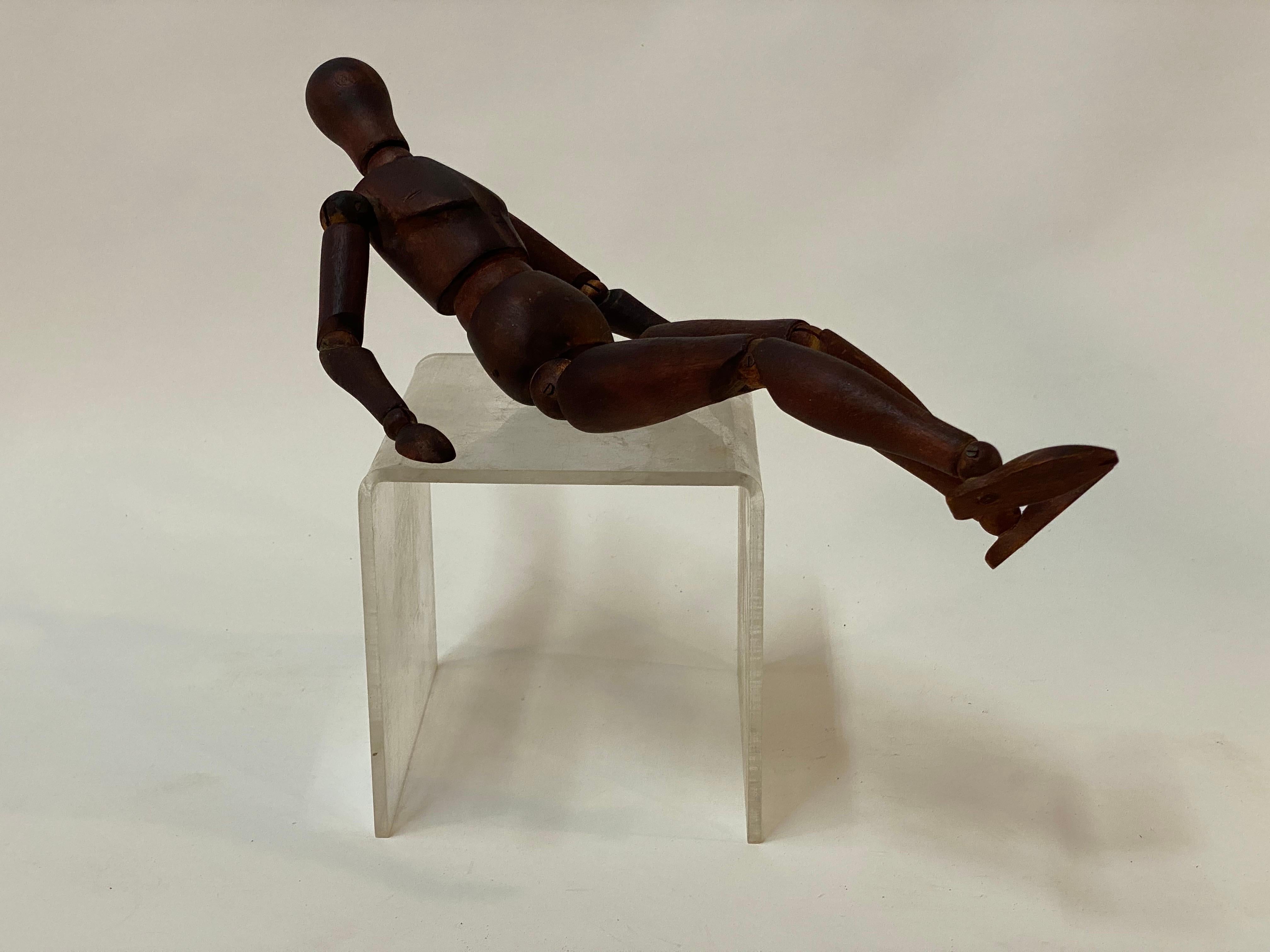 Métal Mannequin d'artiste articulé en Wood Wood en vente