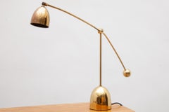 Articulated Balance Table Lamp by Stilux Milano in Brass Italy, 1970s